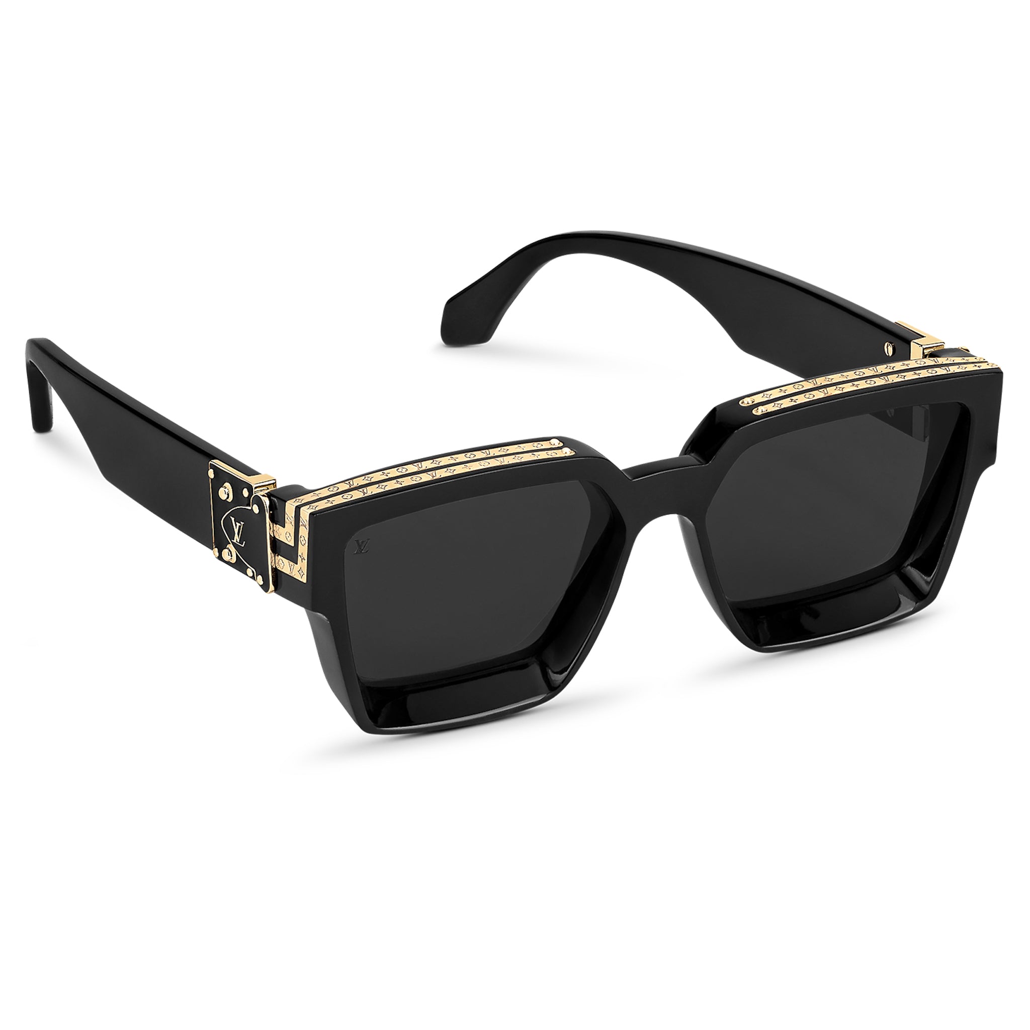 Image of Louis Vuitton 1.1 Millionaires Black Gold Sunglasses