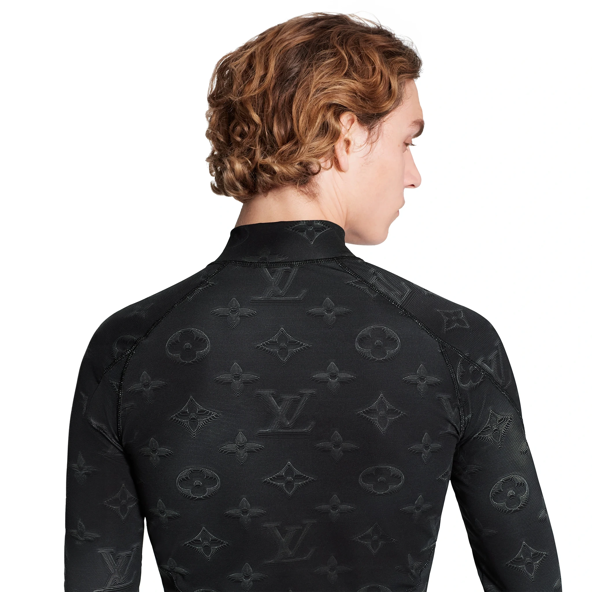 Back view of Louis Vuitton 2054 Technical Half Zip Long-Sleeved Top
