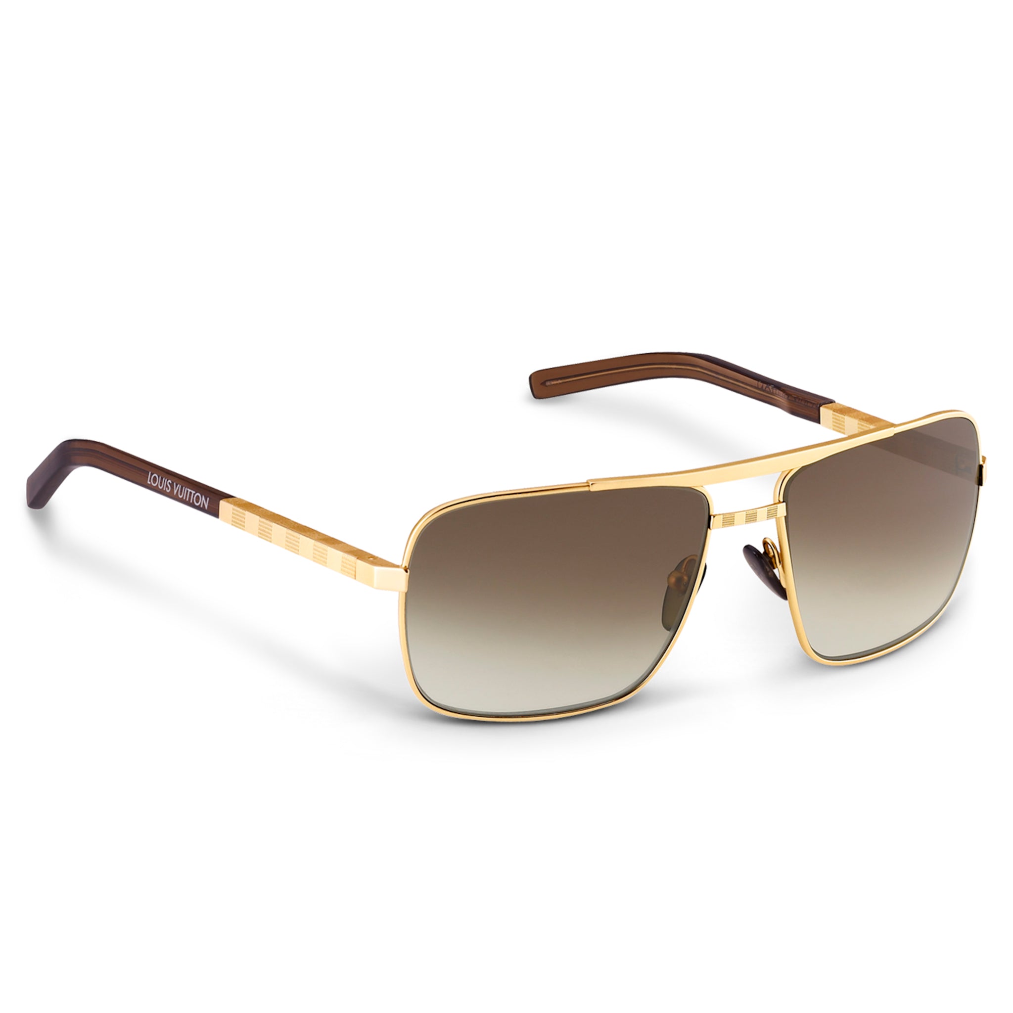 Front view of Louis Vuitton Attitude Gold Sunglasses 004603