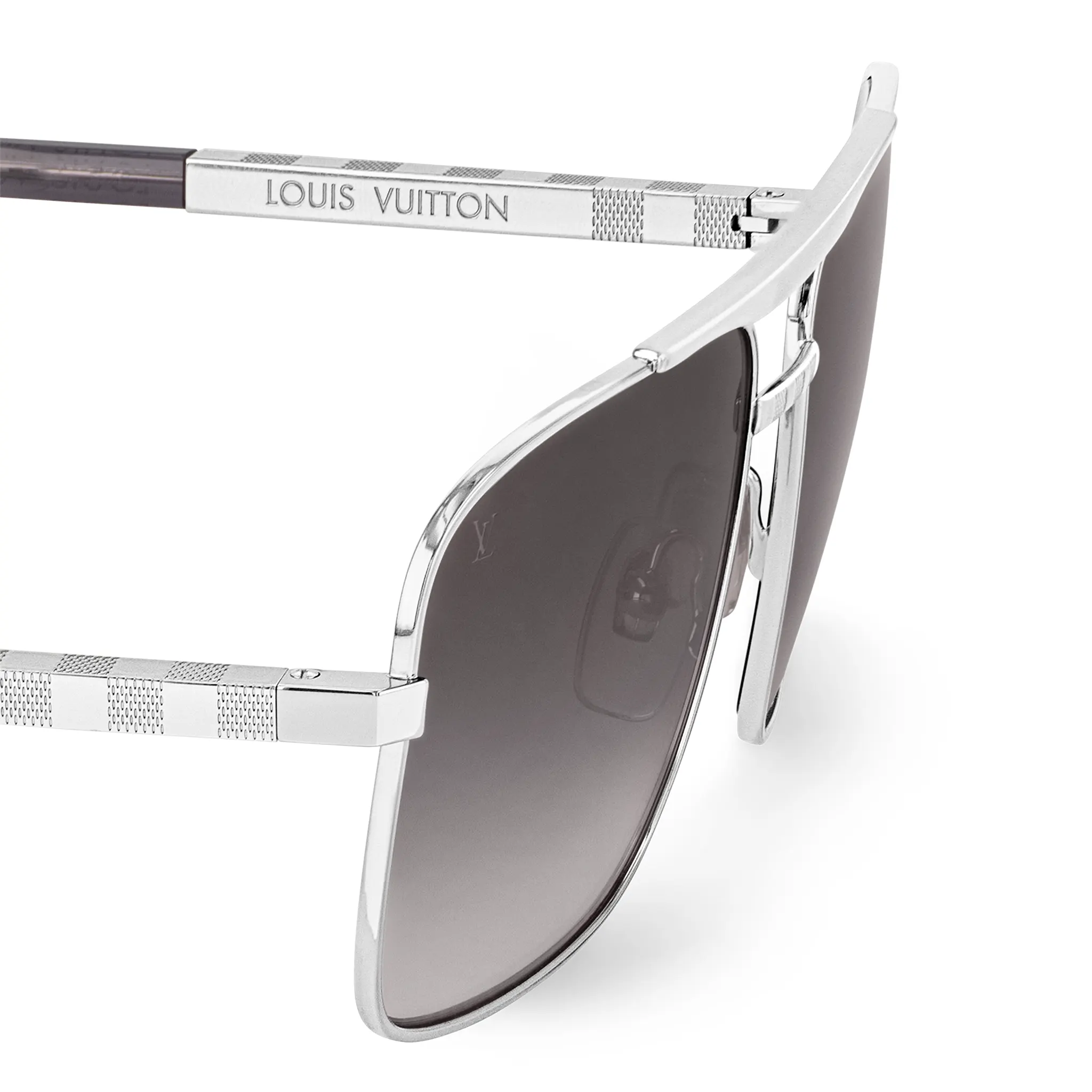 Detailed View of Louis Vuitton Attitude Silver Sunglasses