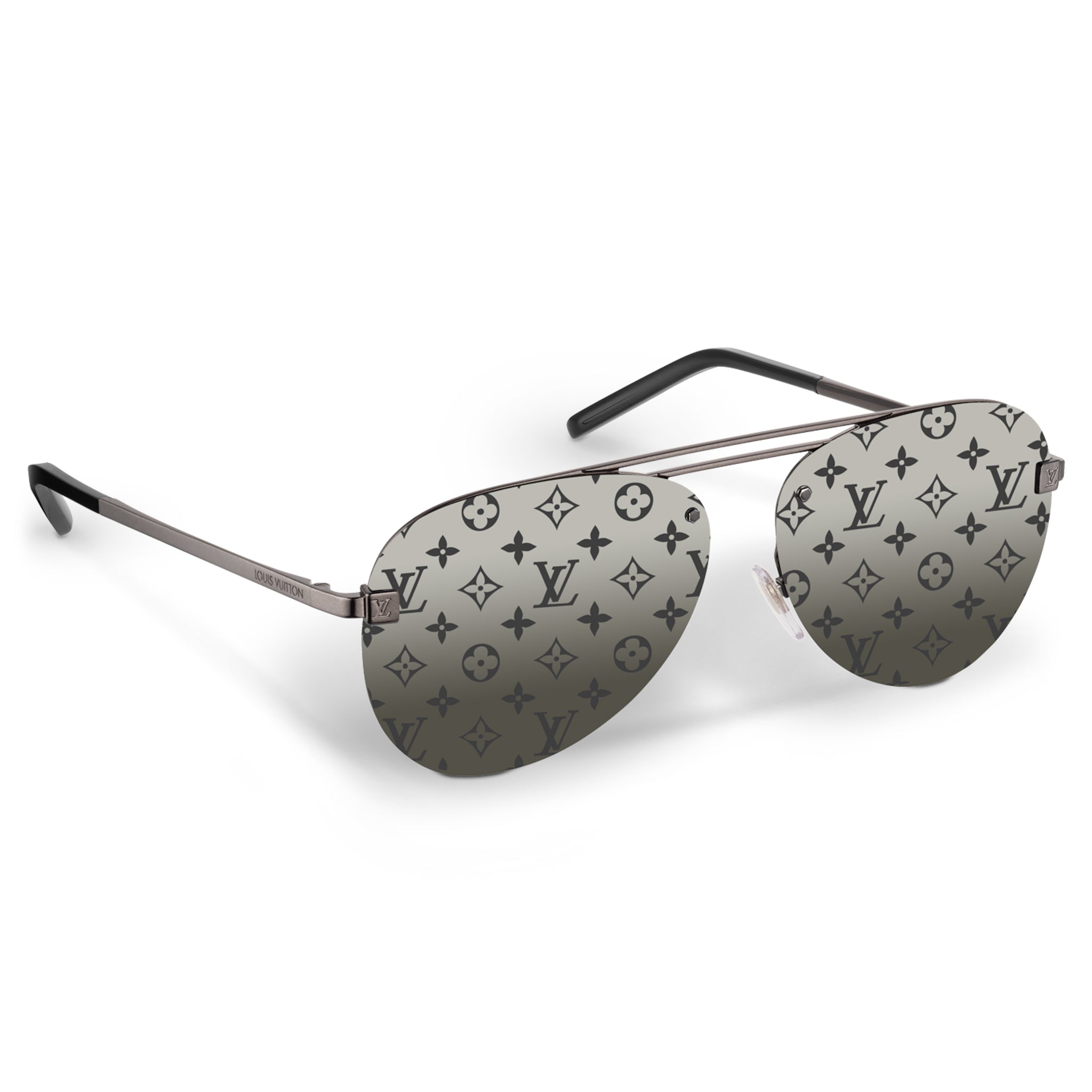 Front side view of Louis Vuitton Clockwise Monogram Dark Gun Sunglasses I20961A00004M2876999