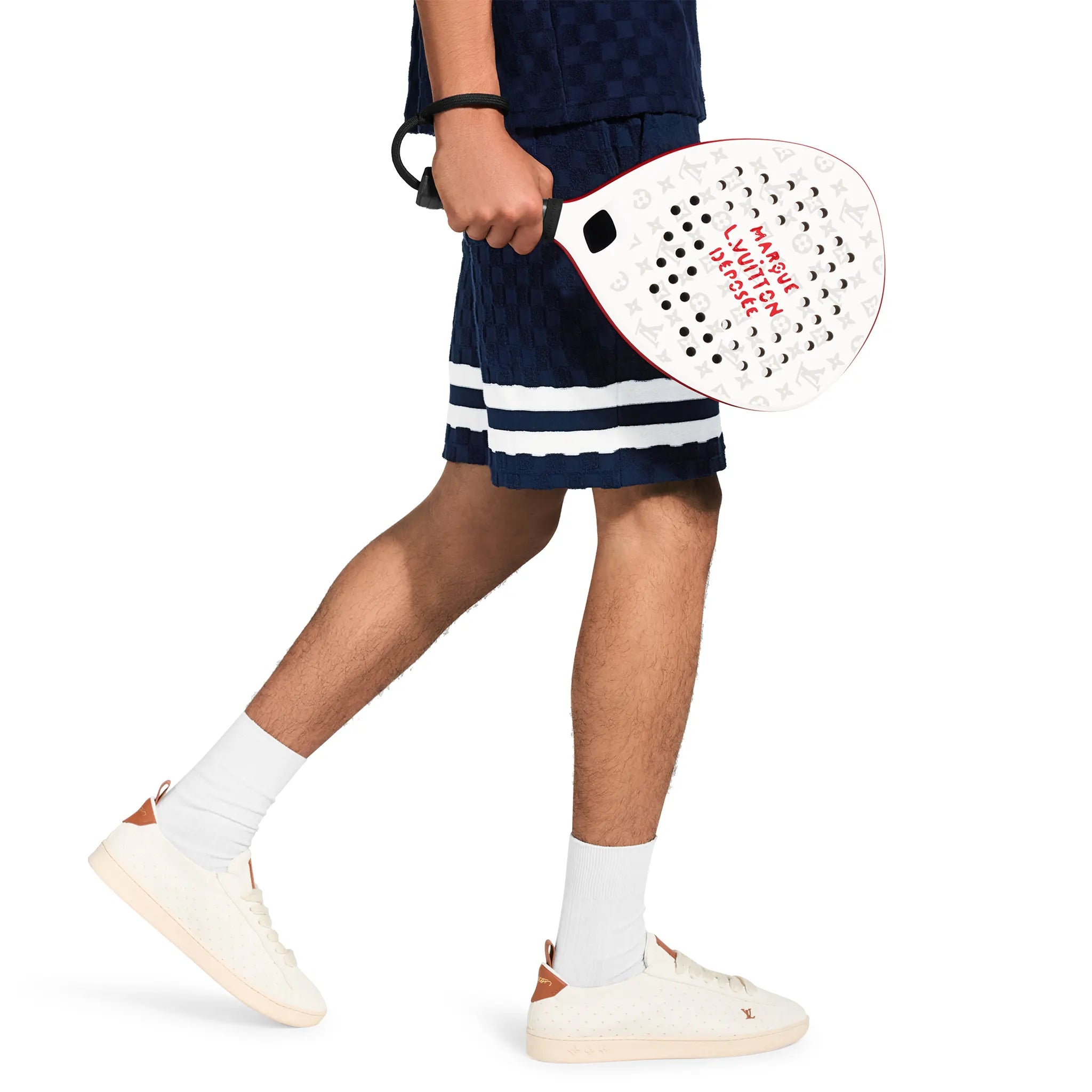 Model View of Louis Vuitton Deposee White Padel Racket GI1639
