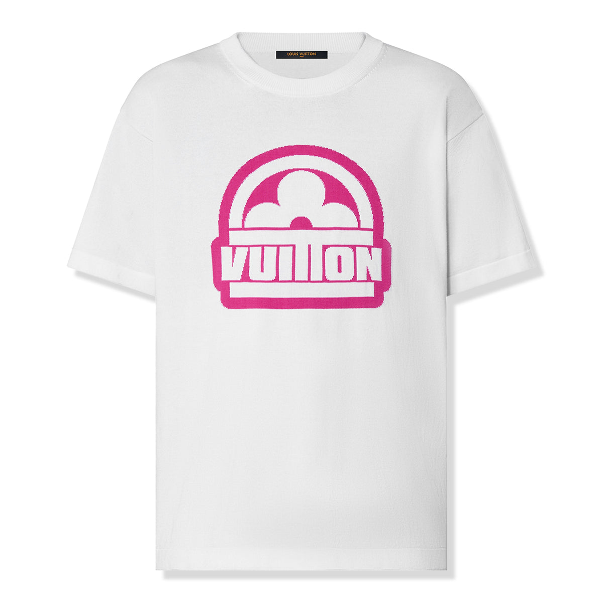 Louis Vuitton Flower Cotton Short-Sleeved Crewneck White T Shirt 