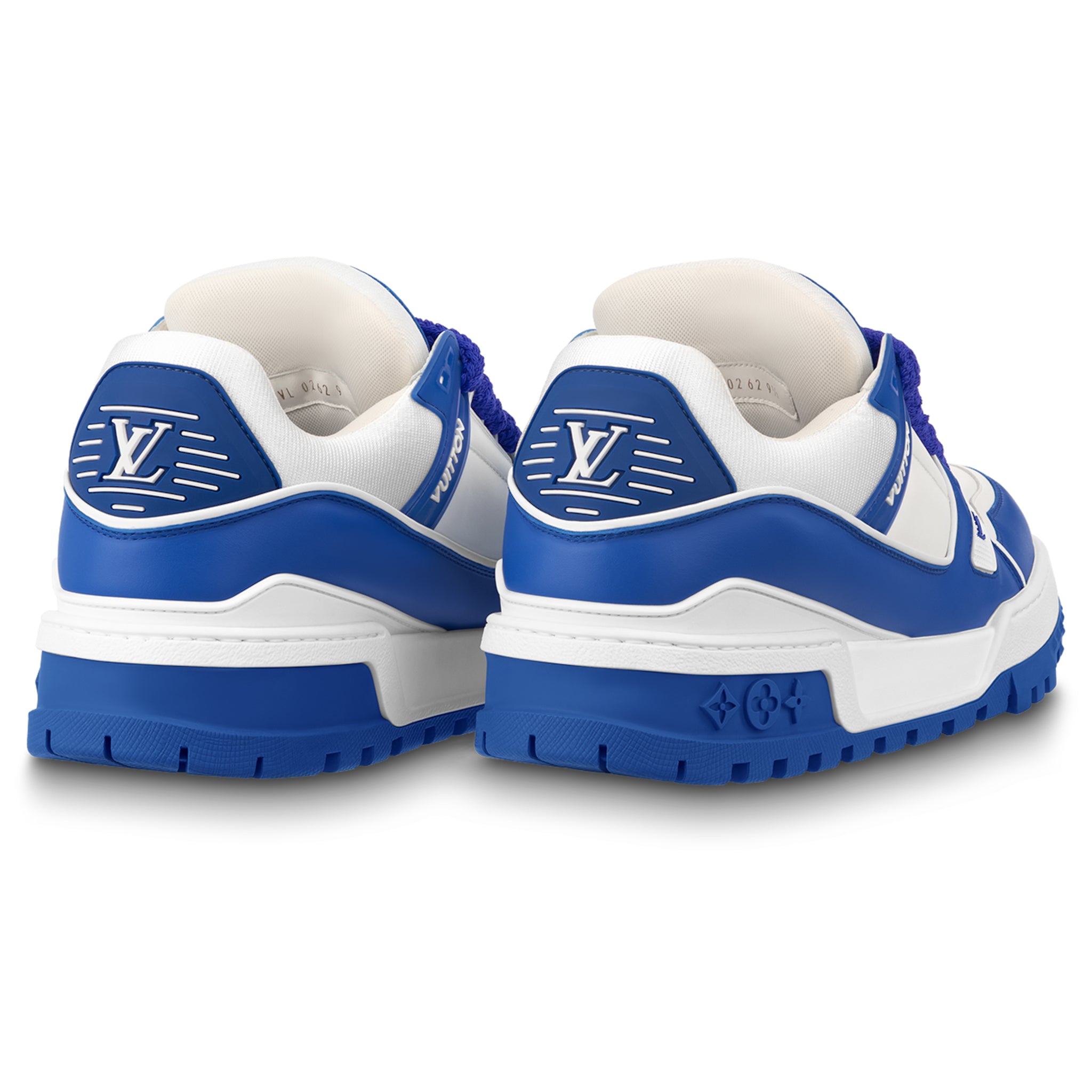 Back view of Louis Vuitton LV Maxi Trainer 1ABZPU Blue Sneaker