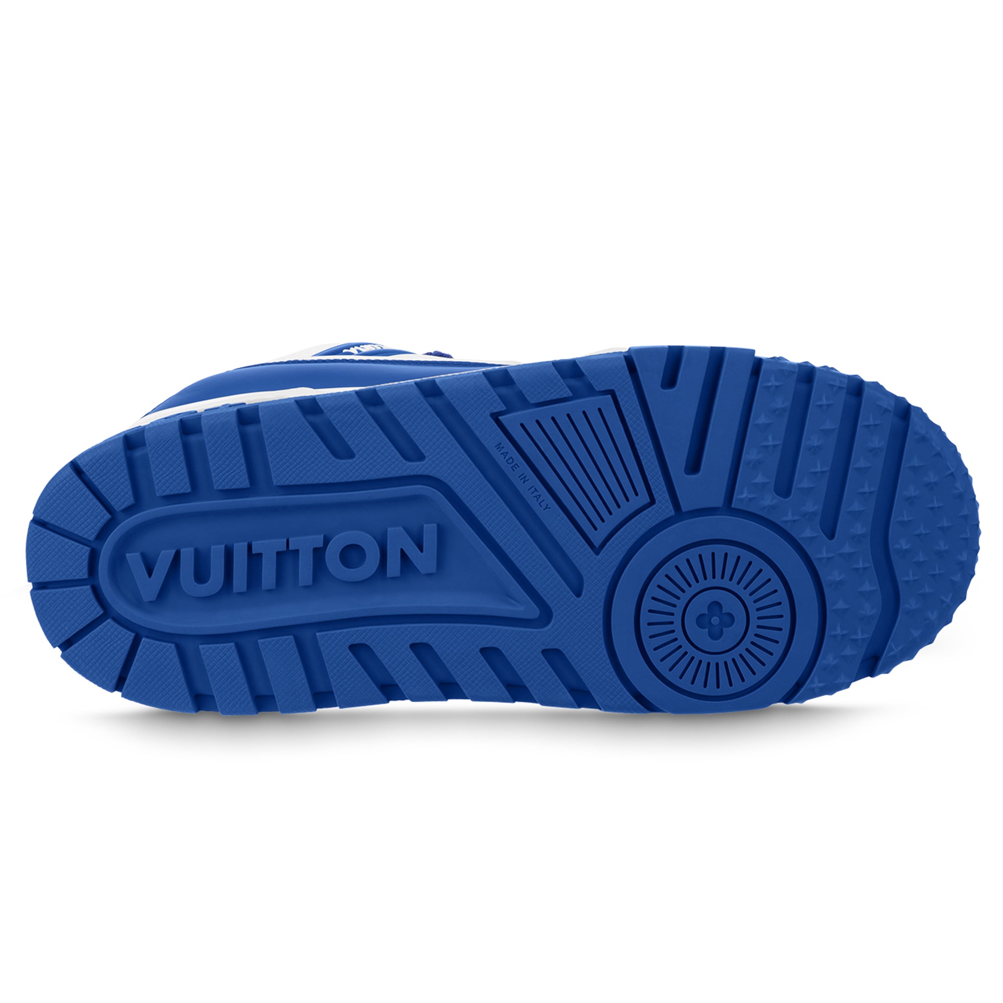 Sole view of Louis Vuitton LV Maxi Trainer 1ABZPU Blue Sneaker
