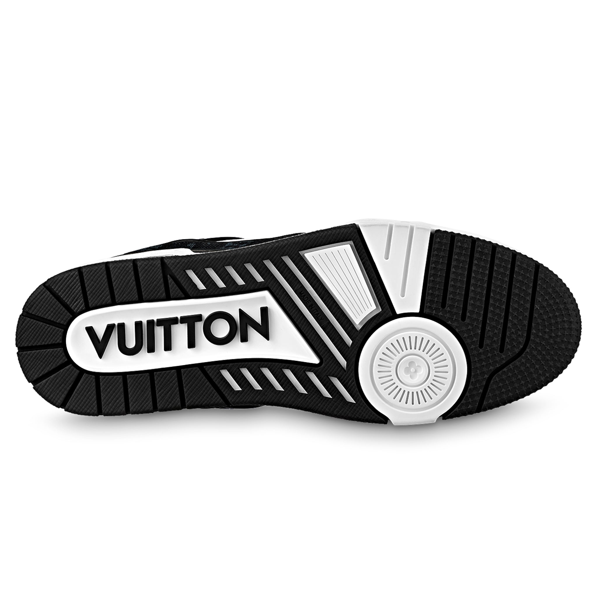 LOUIS VUITTON X NIGO Calfskin Printed Monogram LV Trainer Sneakers 7.5  White 1126168