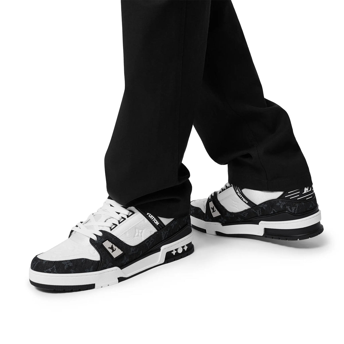Louis Vuitton LV Monogram Black Denim Sneaker | 1A9JG5 Louis Vuitton LV Monogram Black Denim Sneaker | 1A9JG5