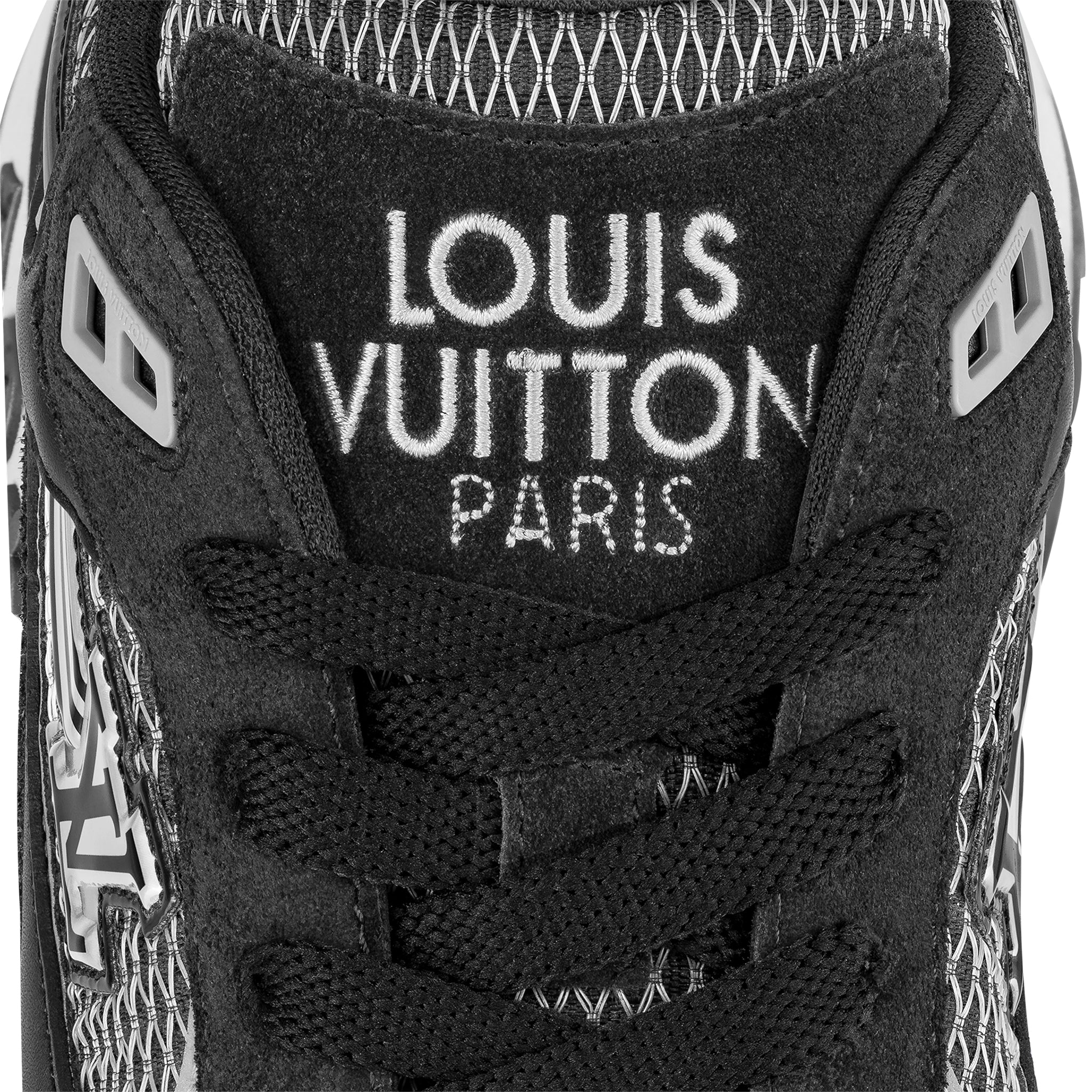 Tongue view of Louis Vuitton LV Run Away Black Sneaker NVPROD3150014V
