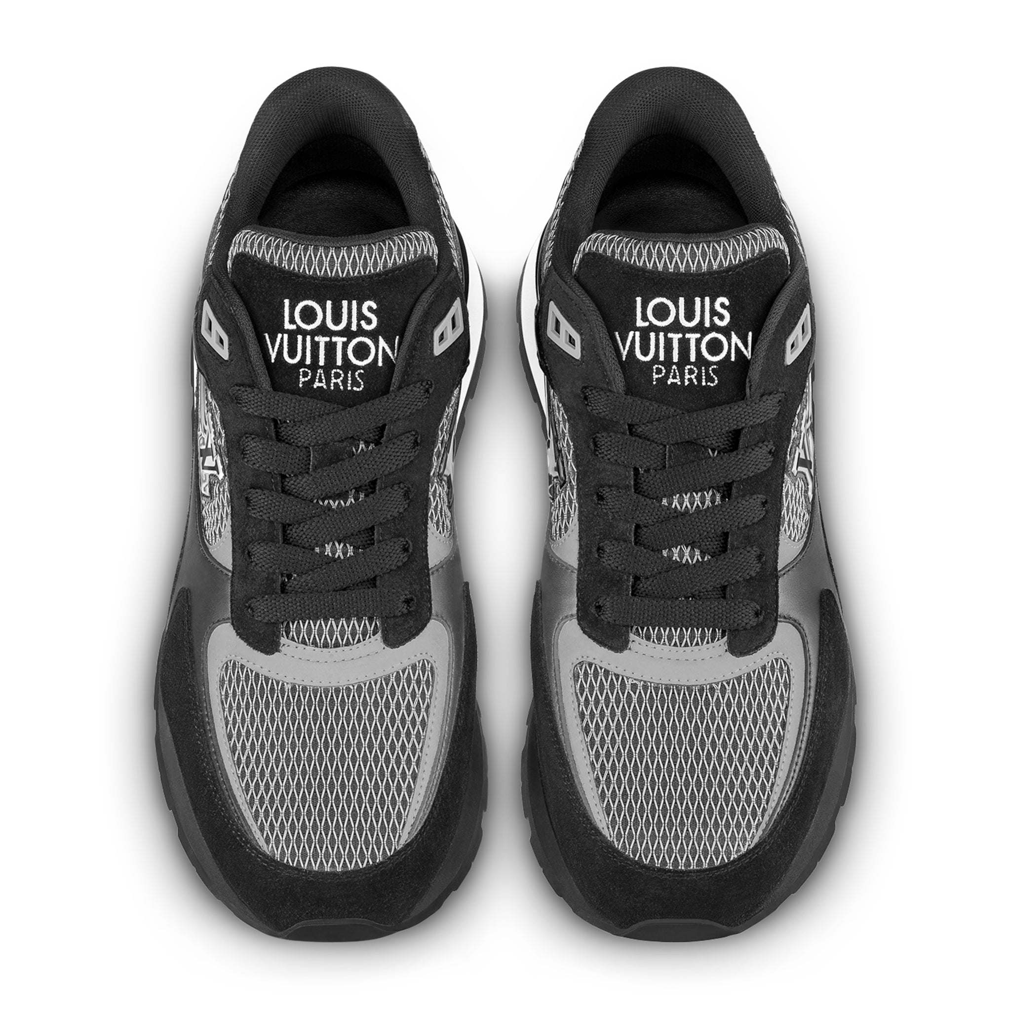 Top view of Louis Vuitton LV Run Away Black Sneaker NVPROD3150014V