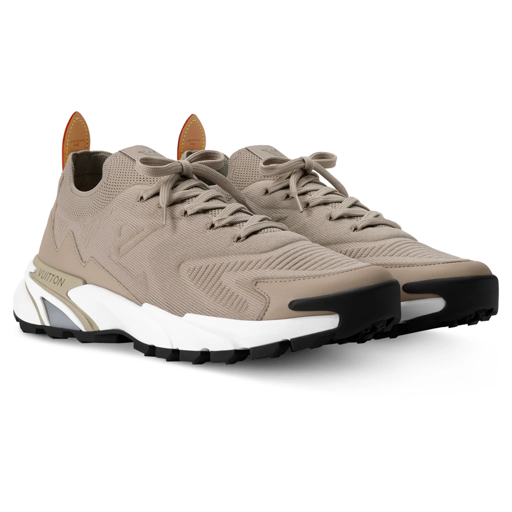 Front Side View of Louis Vuitton LV Runner Tatic Beige Sneaker NVPROD6360116V