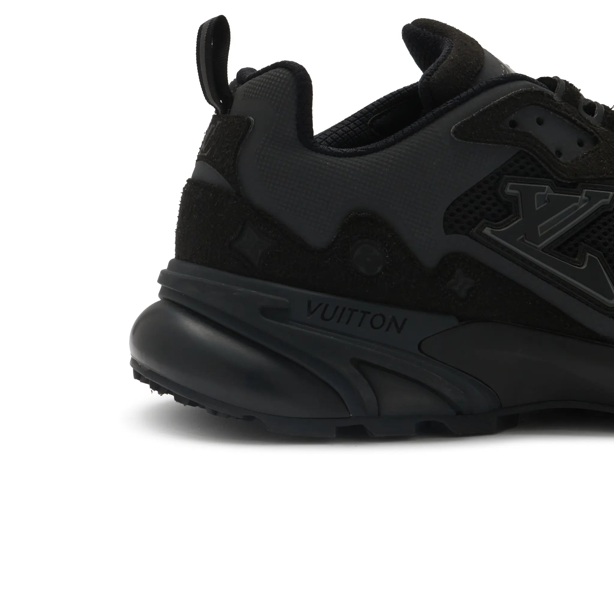 Detailed View of Preloved - Louis Vuitton LV Runner Tatic Black Grey Sneaker 1A9UNT