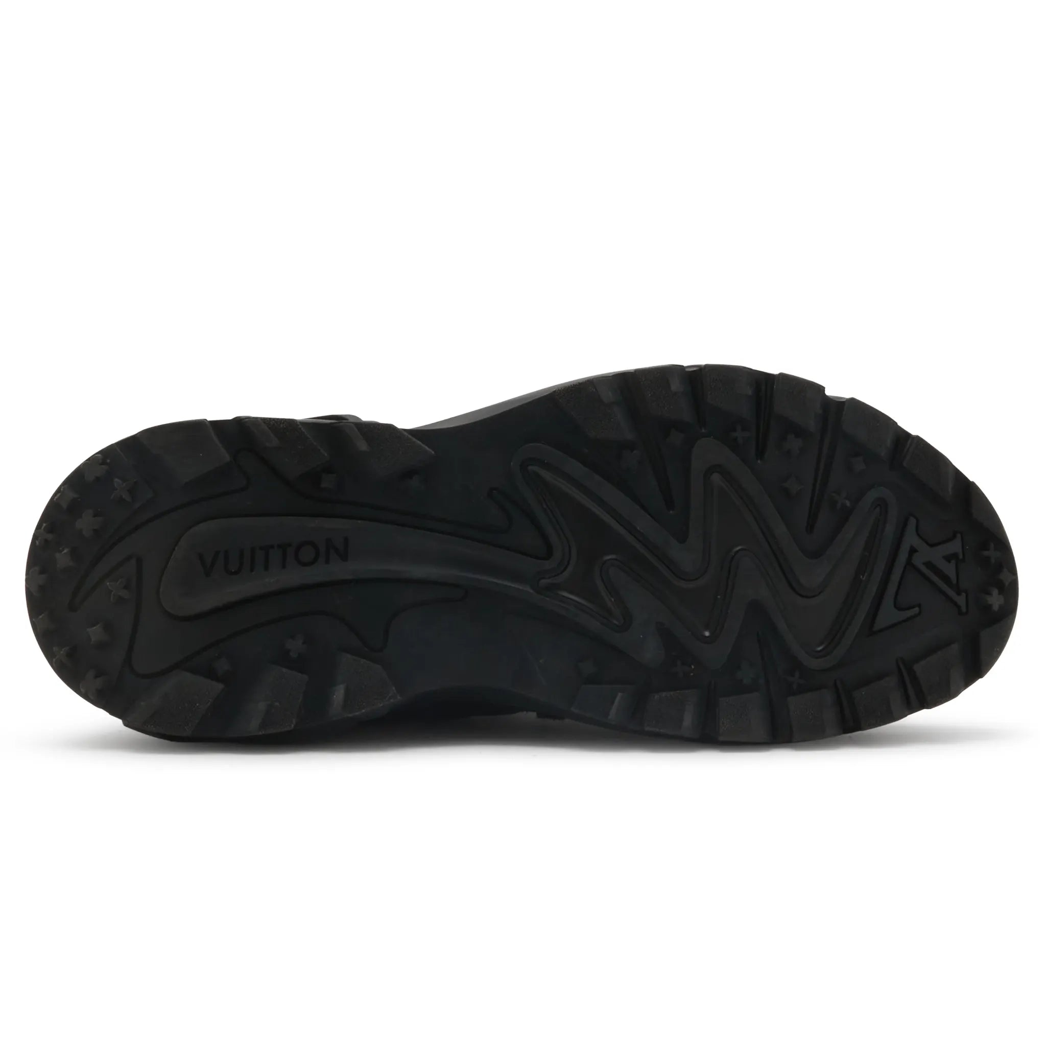 Sole View of Preloved - Louis Vuitton LV Runner Tatic Black Grey Sneaker 1A9UNT