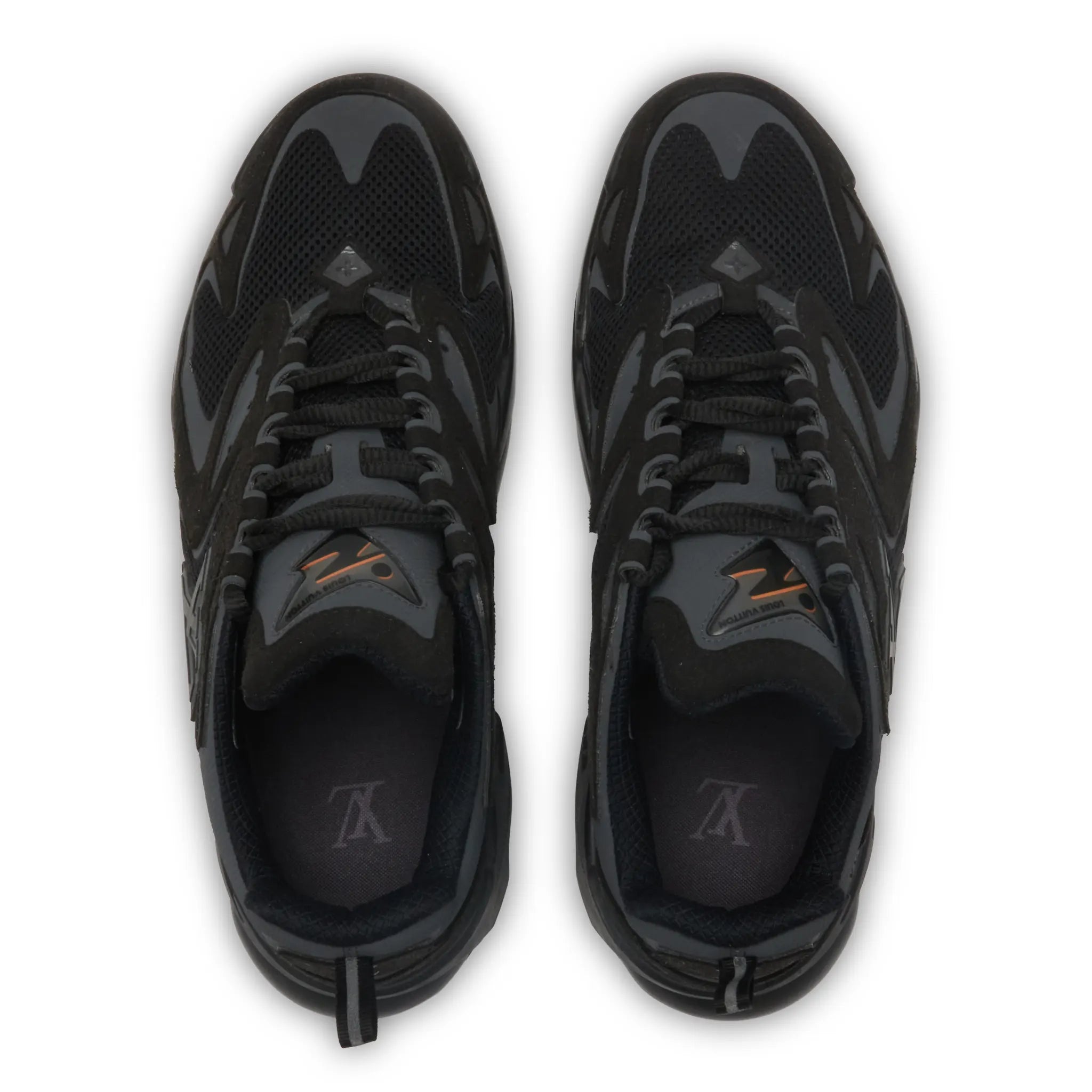 Upper View of Preloved - Louis Vuitton LV Runner Tatic Black Grey Sneaker 1A9UNT