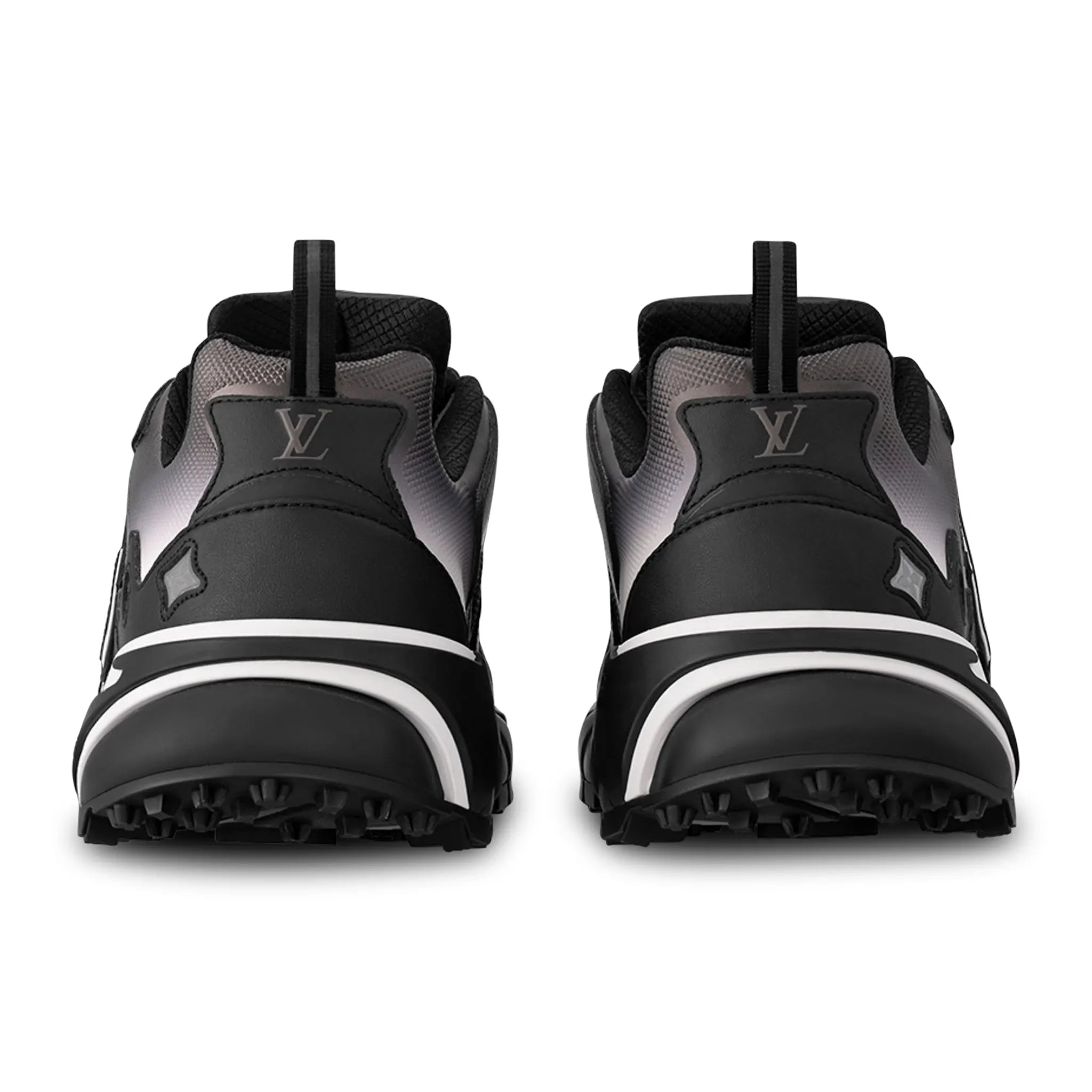 Back view of Louis Vuitton LV Runner Tatic Black Sneaker 1ACG81
