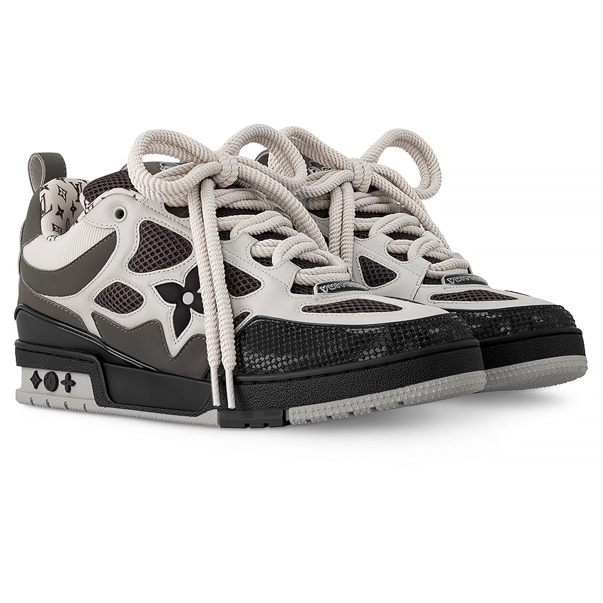 Front side view of Louis Vuitton LV Skate Monogram Trainer Grey Sneaker