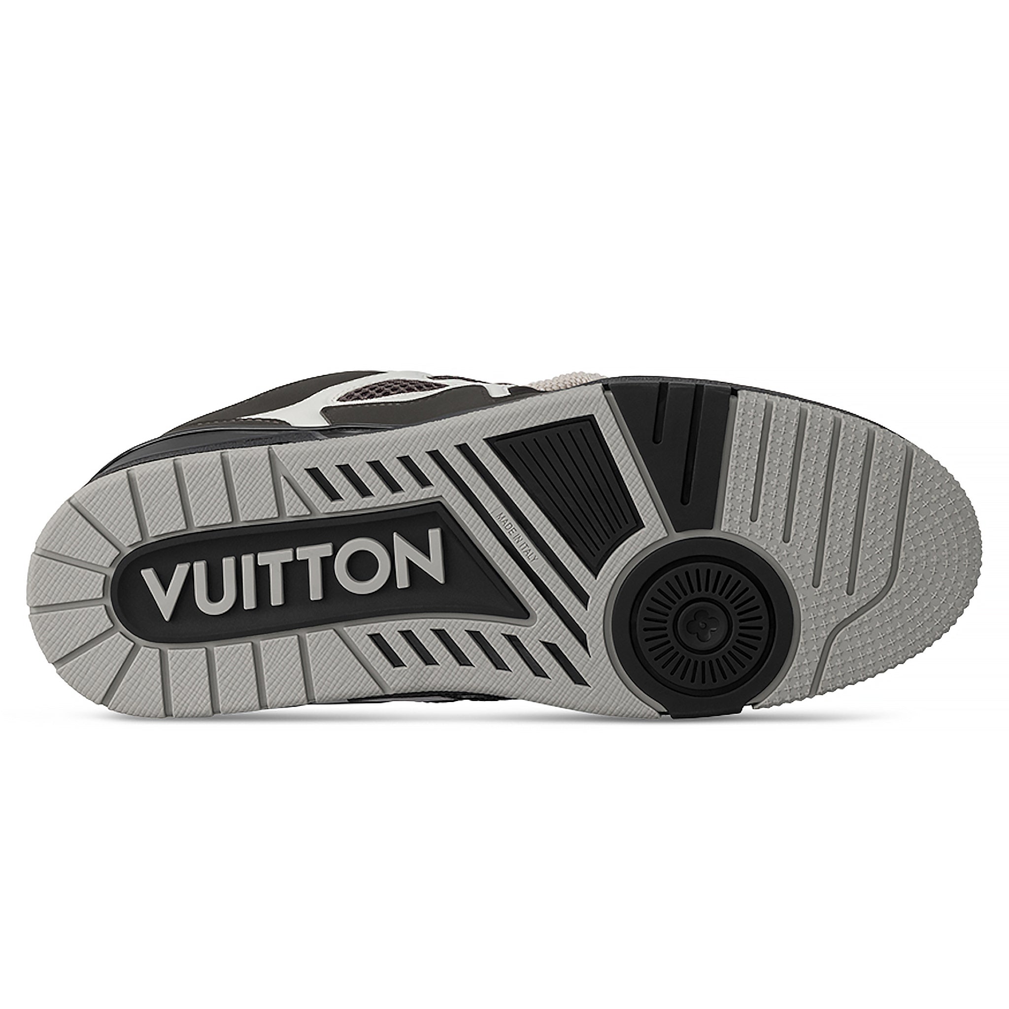 Sole view of Louis Vuitton LV Skate Monogram Trainer Grey Sneaker
