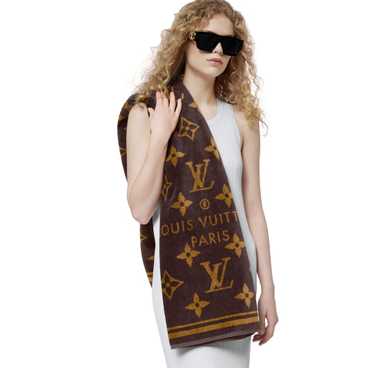 Louis Vuitton Monogram Brown Classic Beach Towel