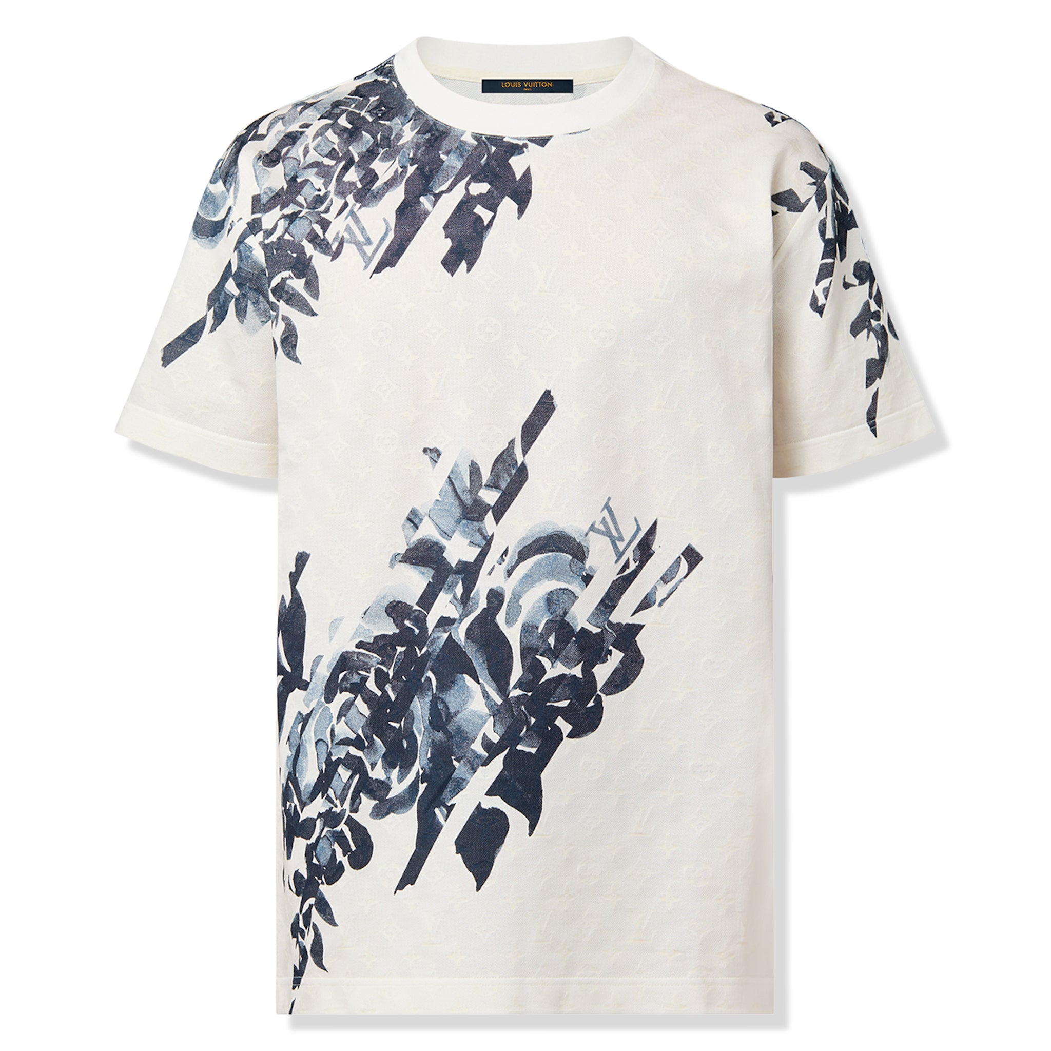 Front view of Louis Vuitton Monogram Cotton Piqué White T Shirt NVPROD4630043V\