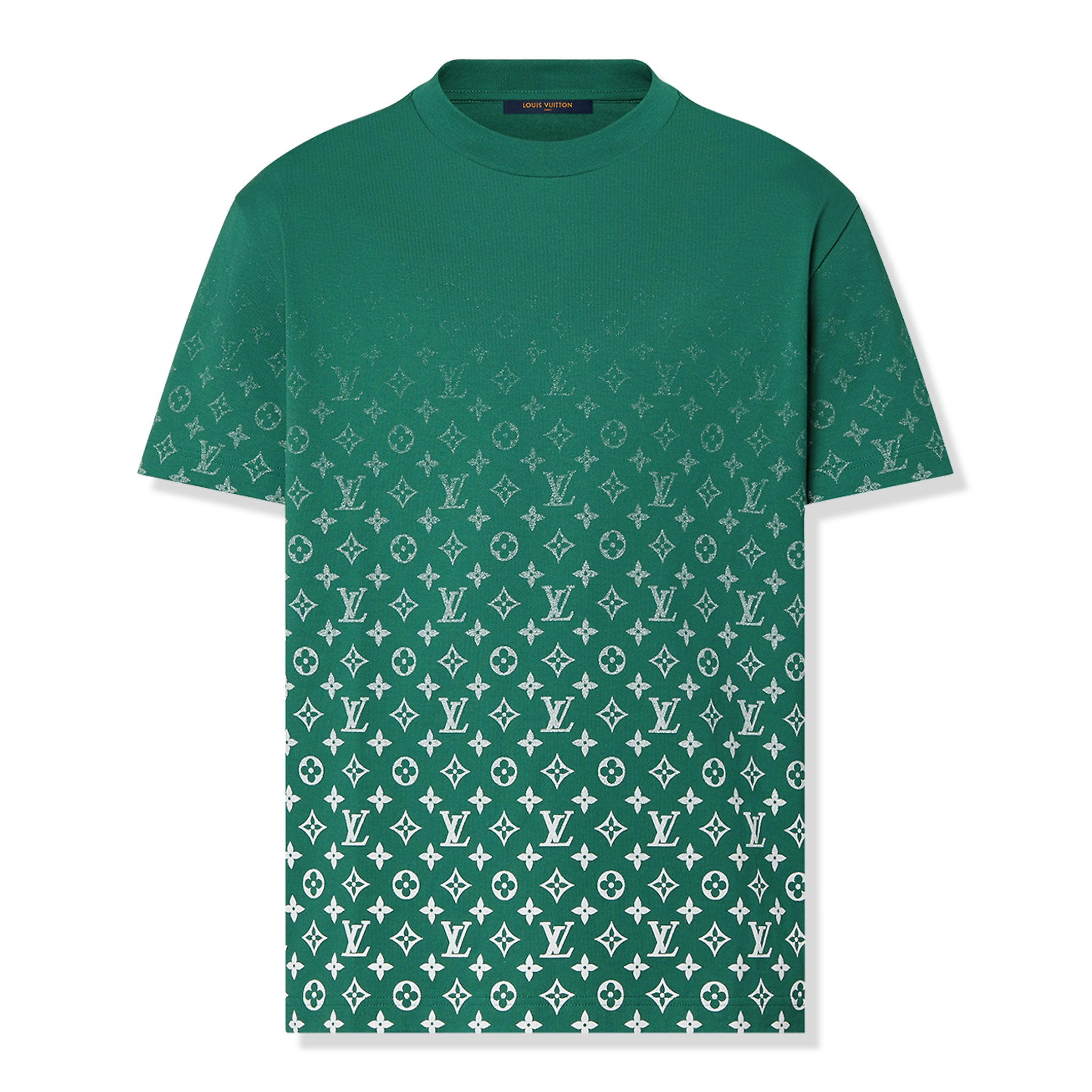 Image of Louis Vuitton Monogram Gradient Cotton Green T Shirt