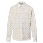 Louis Vuitton Monogram Long-Sleeved Cotton Shirt White