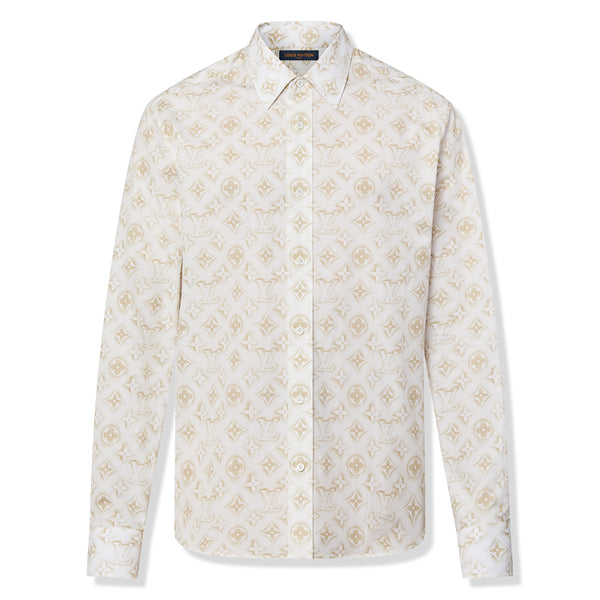 Sleeved Cotton Shirt White – Crepslocker Louis Vuitton Monogram - Louis Vuitton Keepall Bandouliere 50 Monogram Stripes Brown