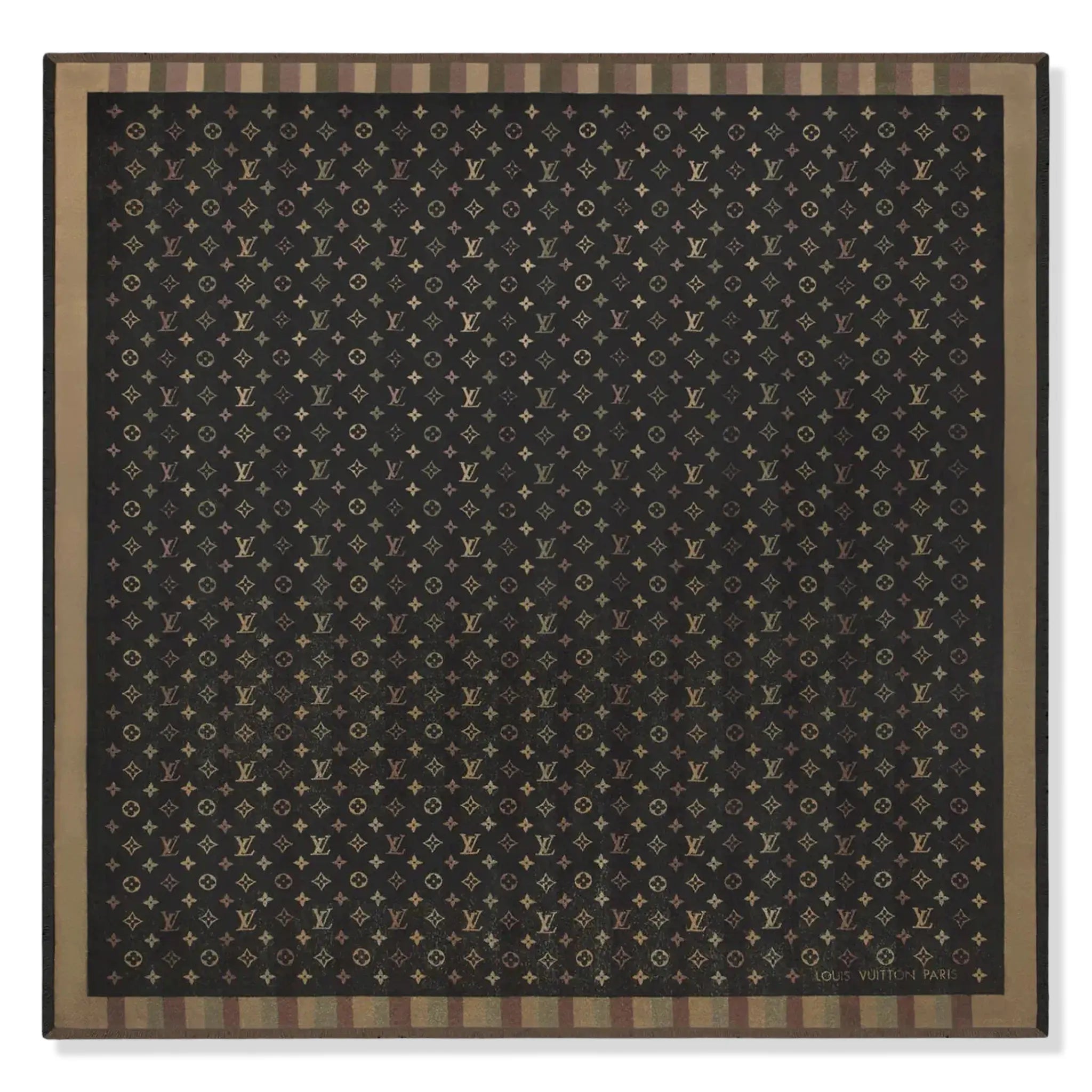 Front View of Louis Vuitton Monogram Shine Brown Shawl