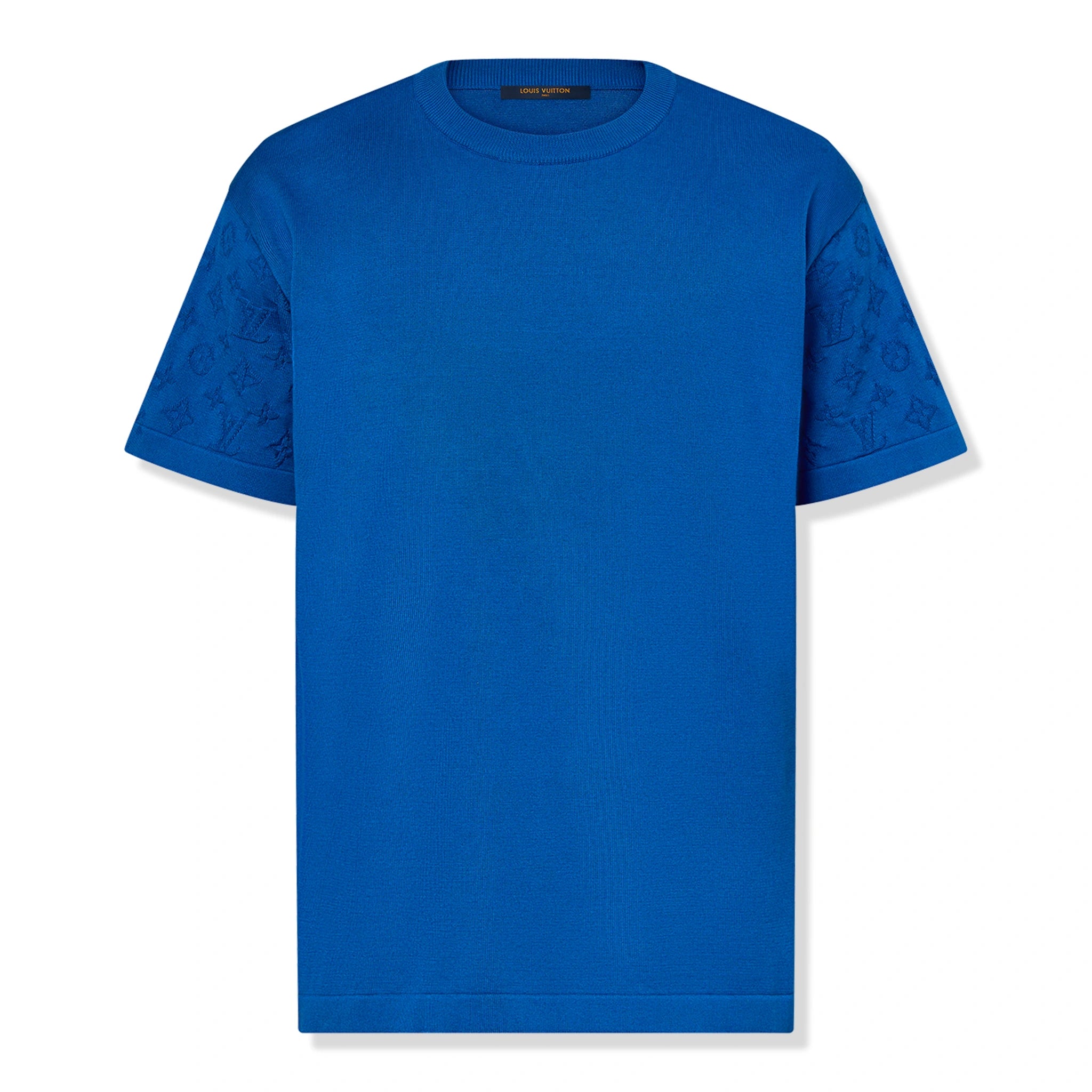 Front view of Louis Vuitton Monogram Signature Classic Blue T Shirt NVPROD5040005V