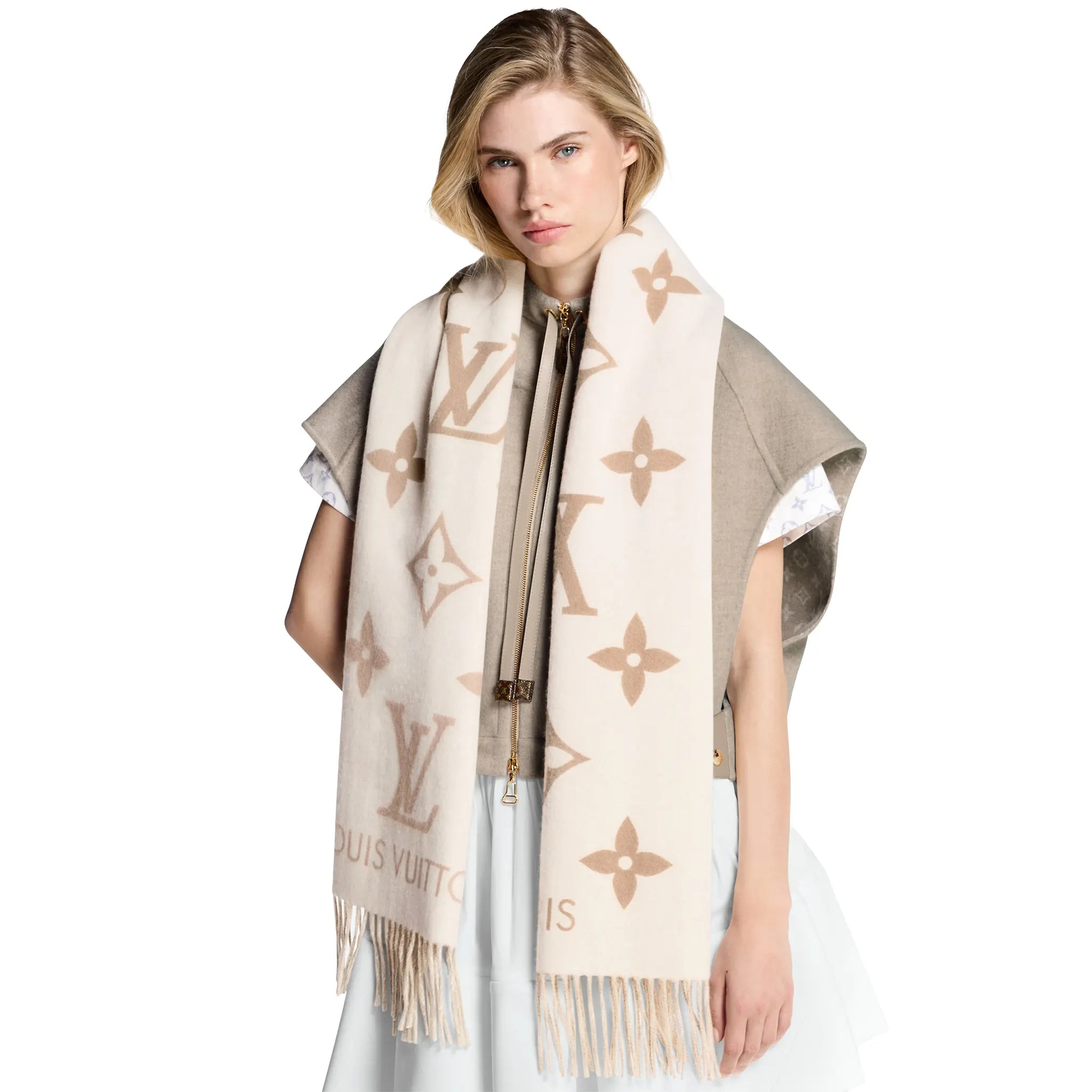 Louis Vuitton Reykjavik Beige Clair Scarf | M78123