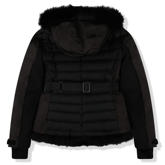 Moncler Ardiden Giubbotto Fur Hood Jacket Black
