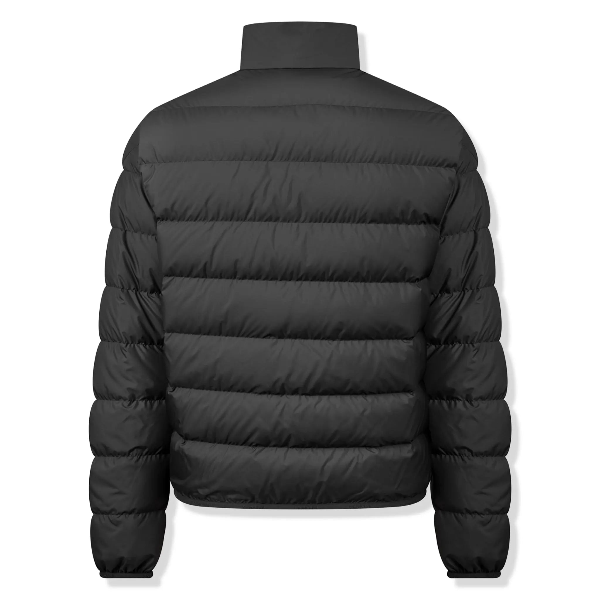 Back View of Moncler Baudinet Short Down Charcoal Jacket K20911A0013854A81