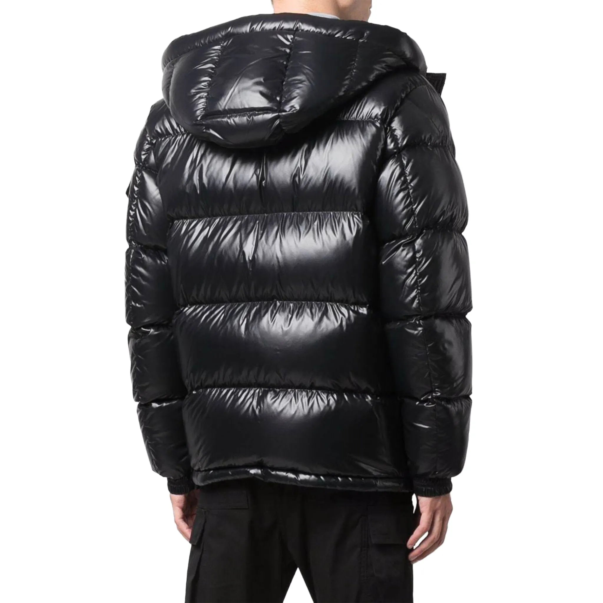 Back View of Moncler Ecrins Padded Down Black Jacket G20911A0016868950