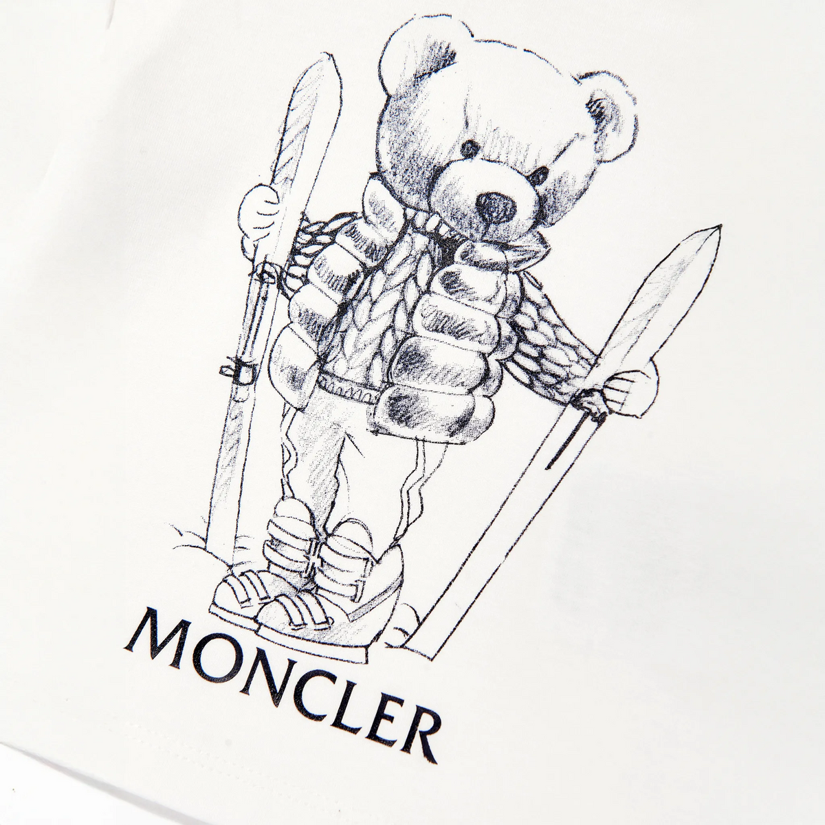 Moncler Enfant Baby Boys Ski Bear Ivory T-Shirt | MONA5158107228