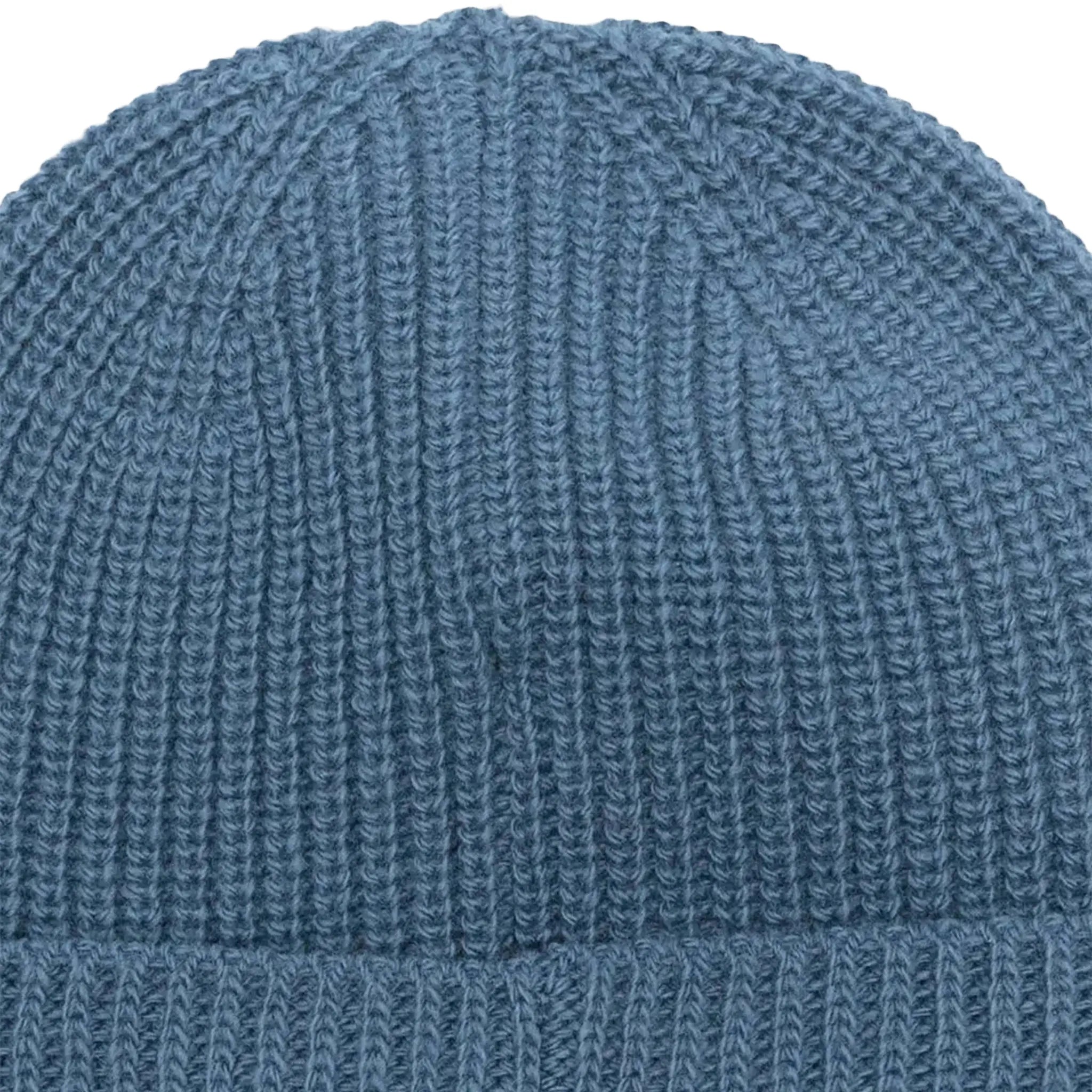 Detailed Back View of Moncler Enfant Baby Boys Wool Knit Blue Beanie MONA5154108157