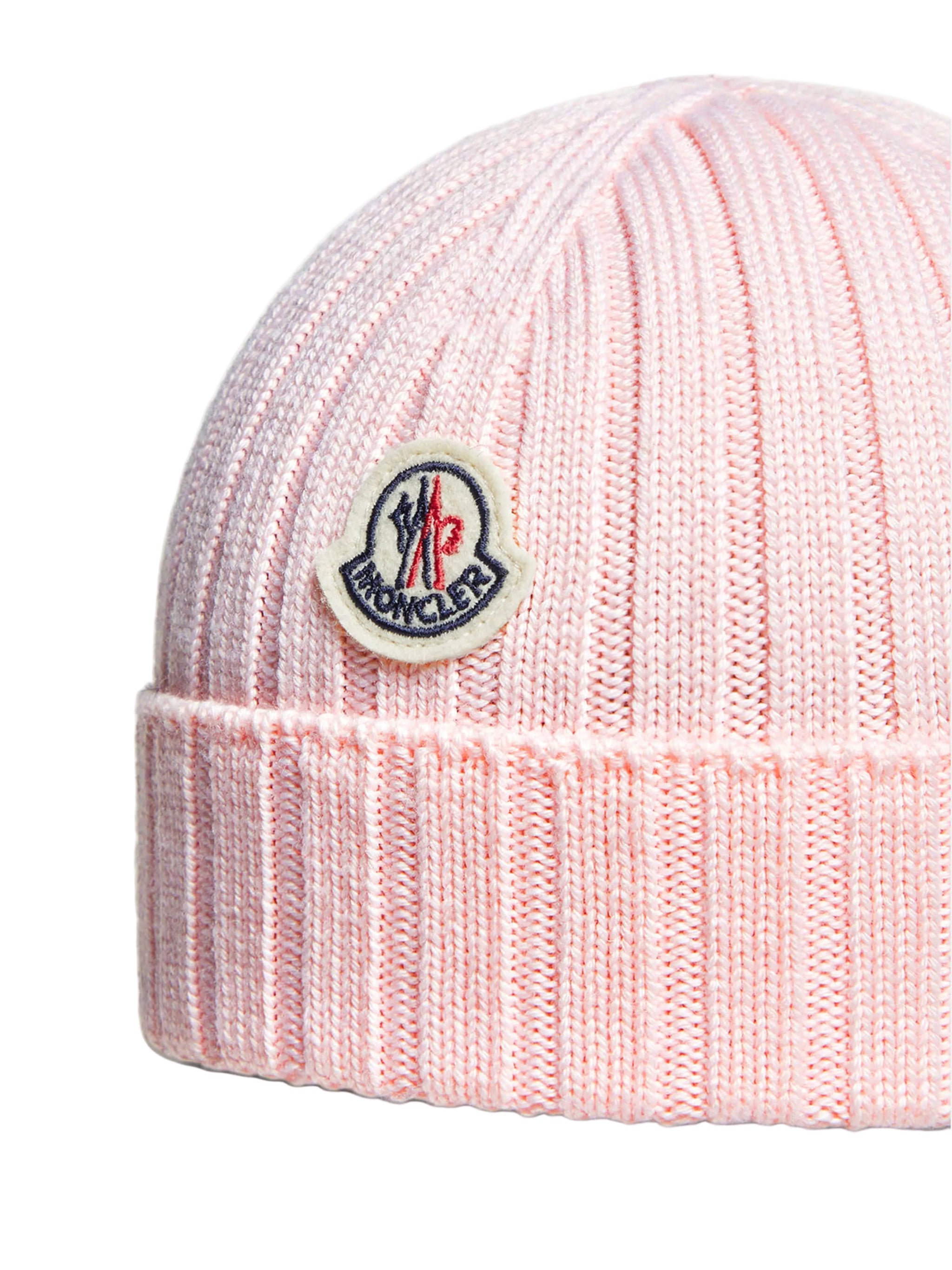 Detailed View of Moncler Enfant Baby Girls Wool Pink Beanie MONA5029101157