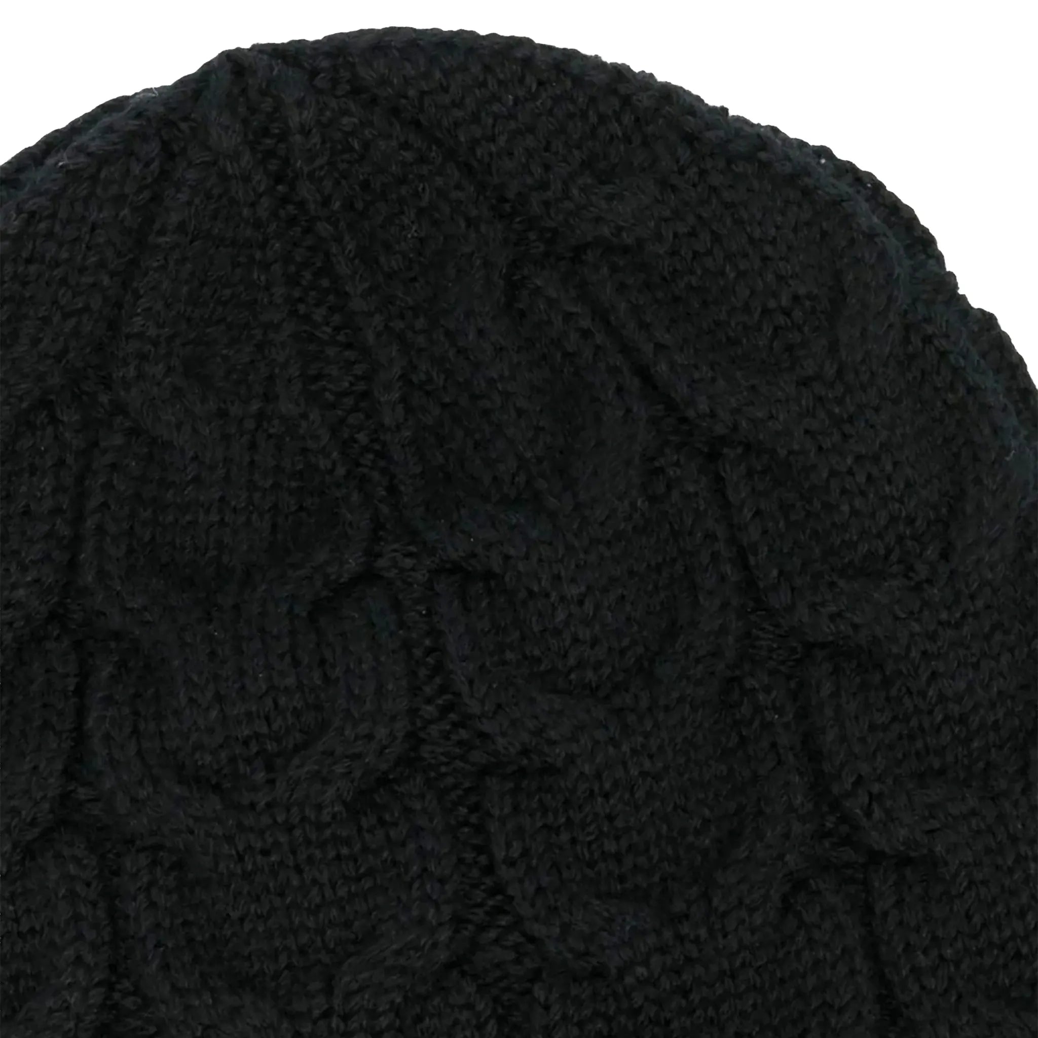 Detailed Back View of Moncler Enfant Boys Wool Knit Black Beanie MONA5200105298