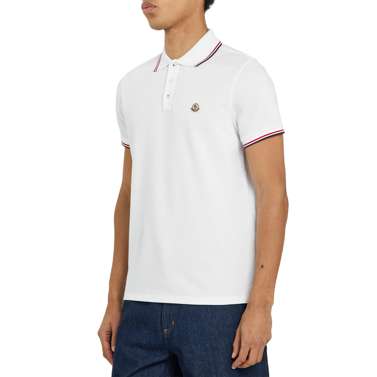 Moncler Logo Cotton Maglia Polo Shirt | K10918A7030084556001