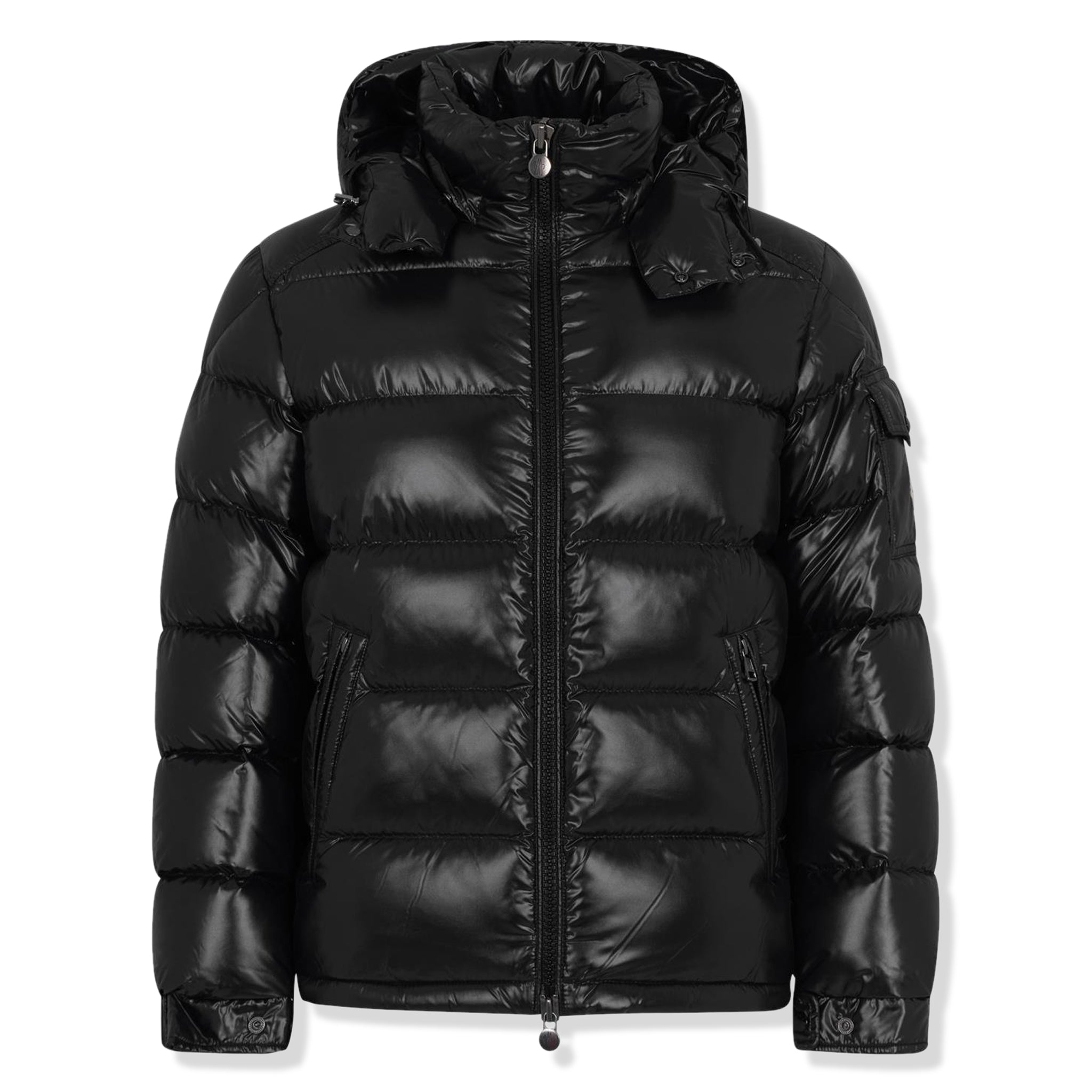 Front view of Moncler Maya Padded Down Black Jacket I20911A5360068950999