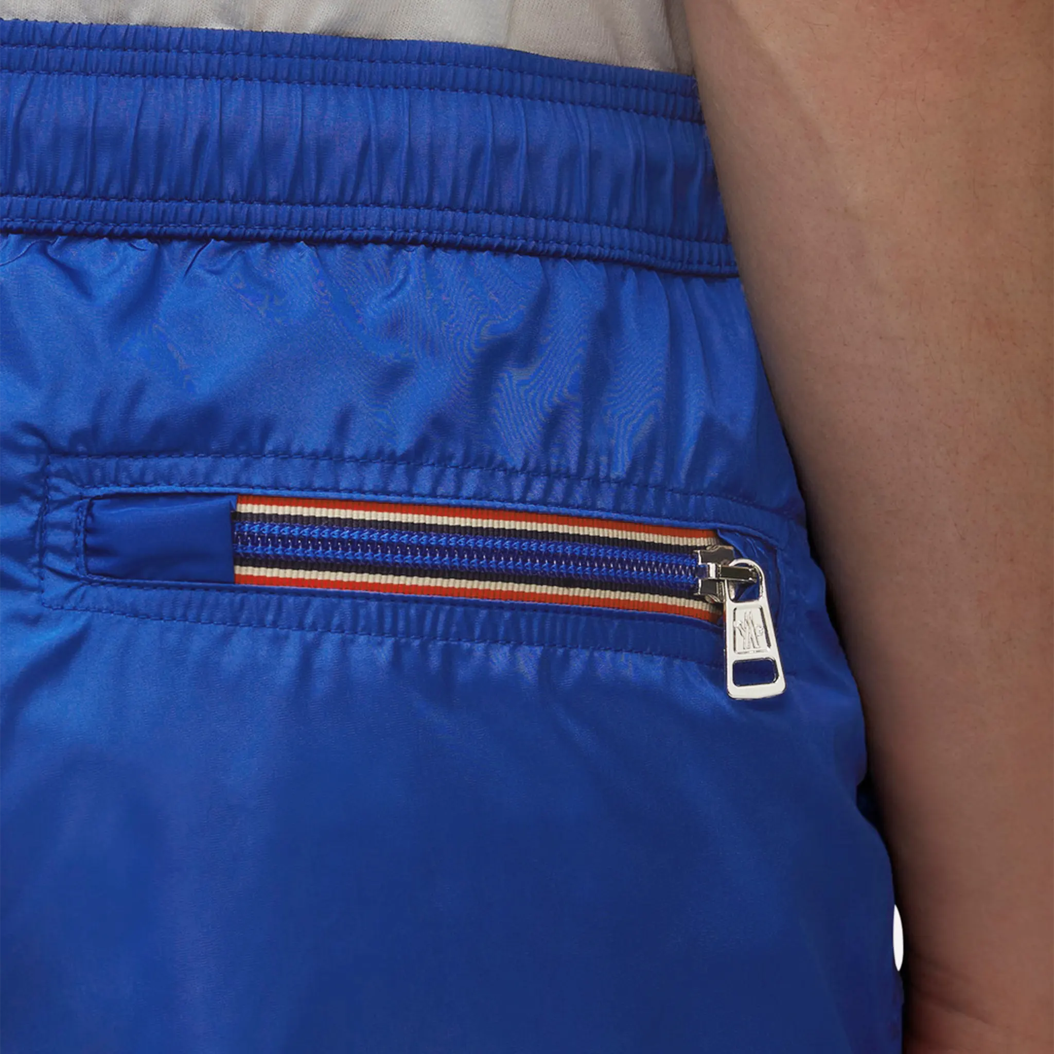 Detail view of Moncler Royal Blue Swim Shorts J10912C0000453326