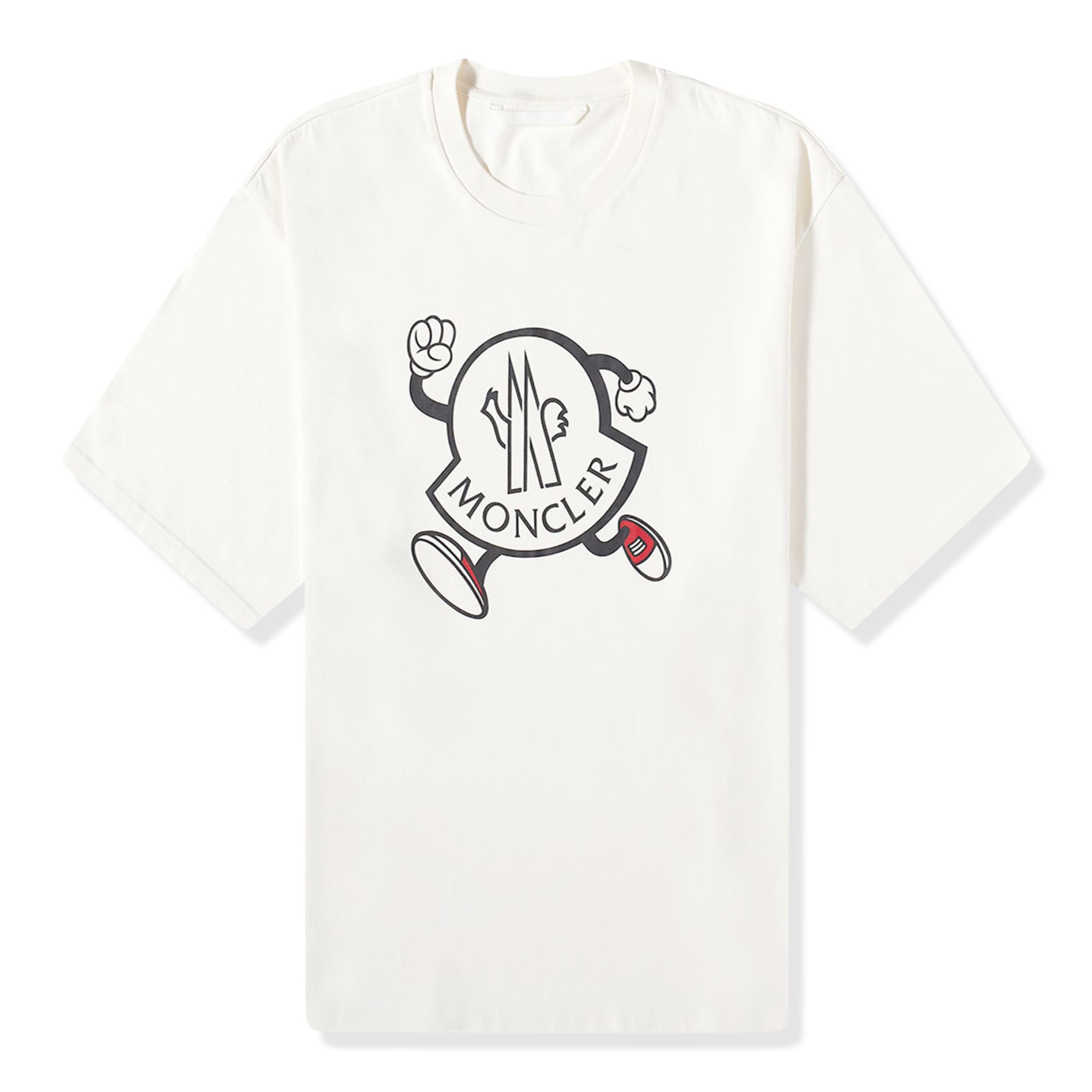 Moncler Running Logo Off White T Shirt