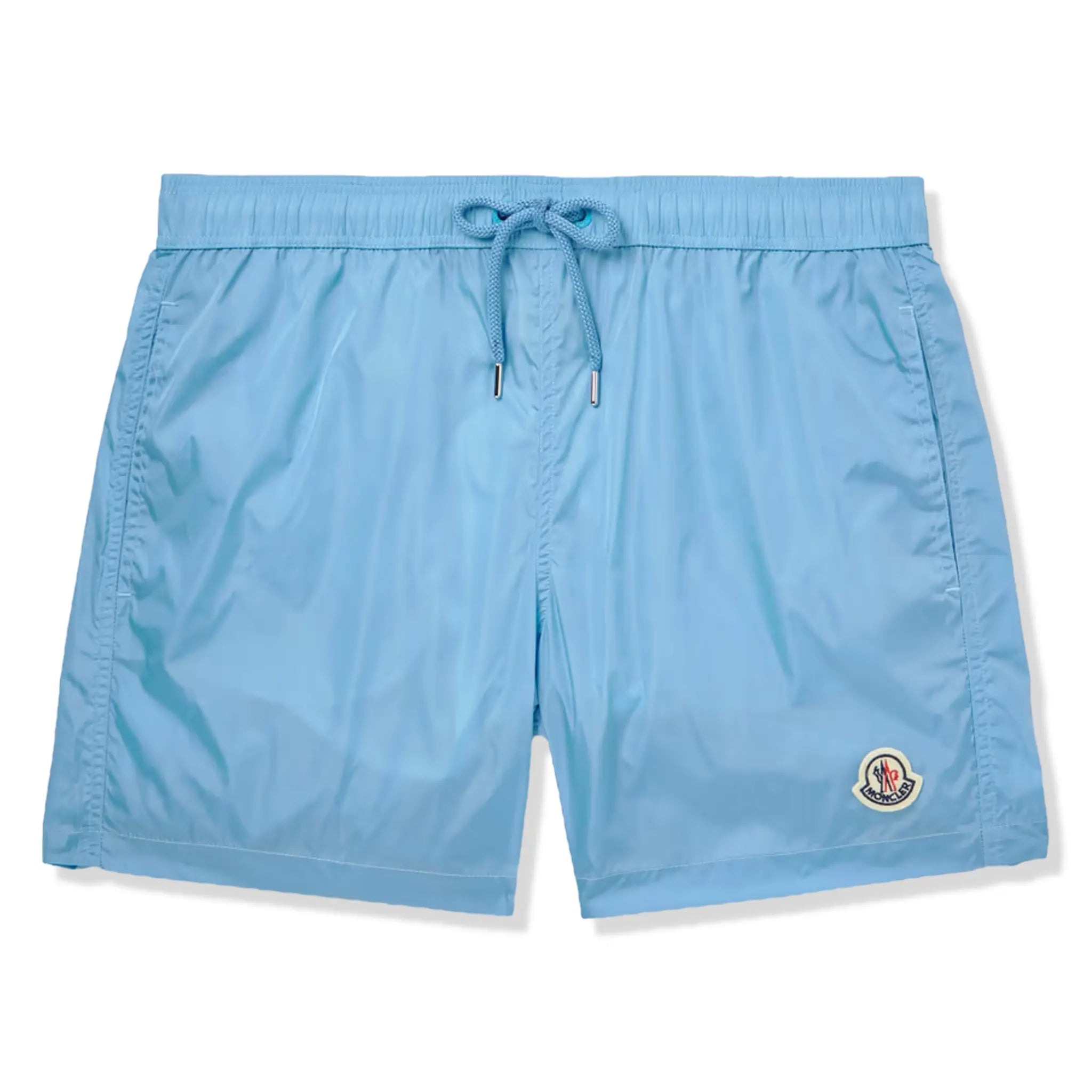 Front view of Moncler Sky Blue Swim Shorts J10912C0000453326