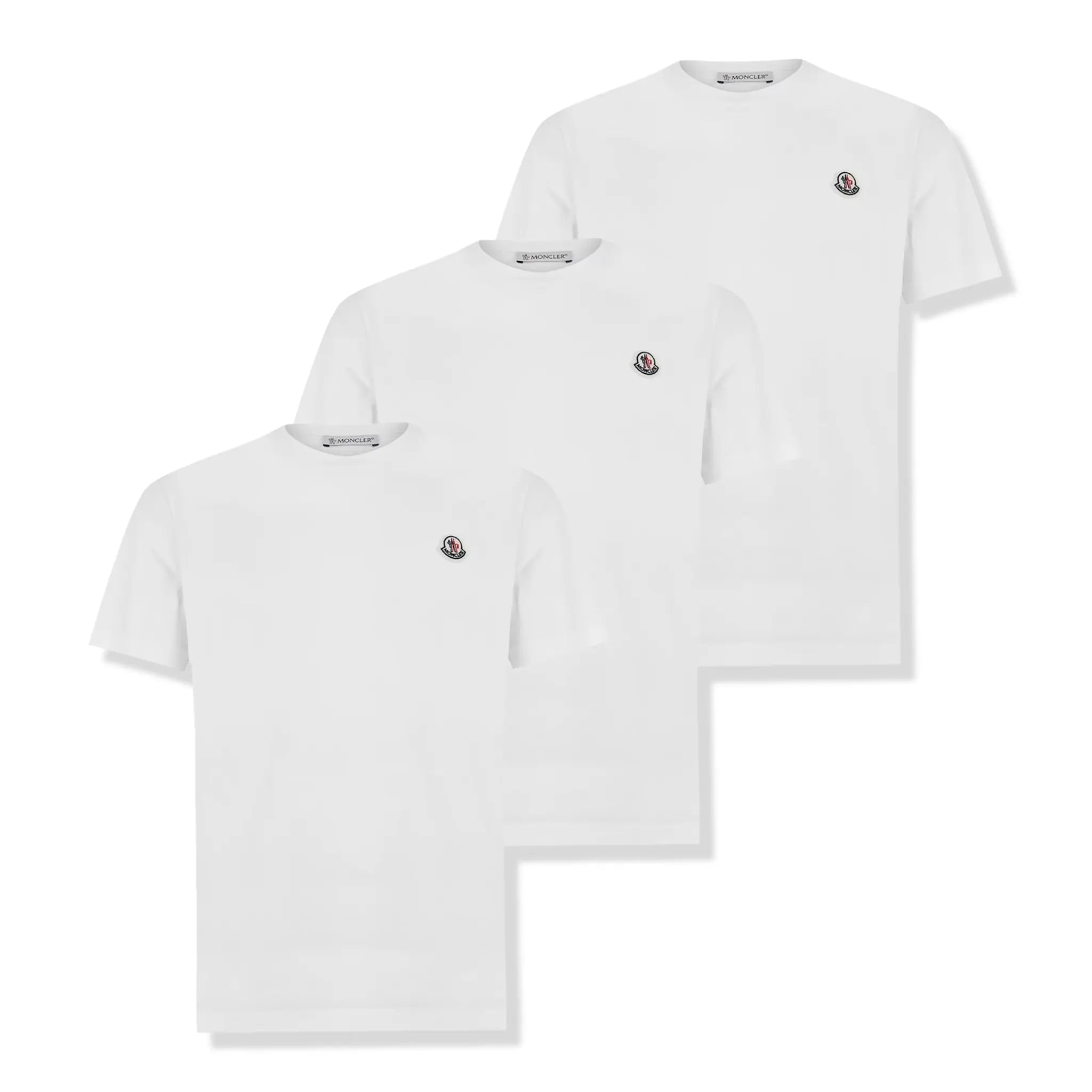 3 Pack view of Moncler SN00 3 pack White T Shirt J10918C00025829H8
