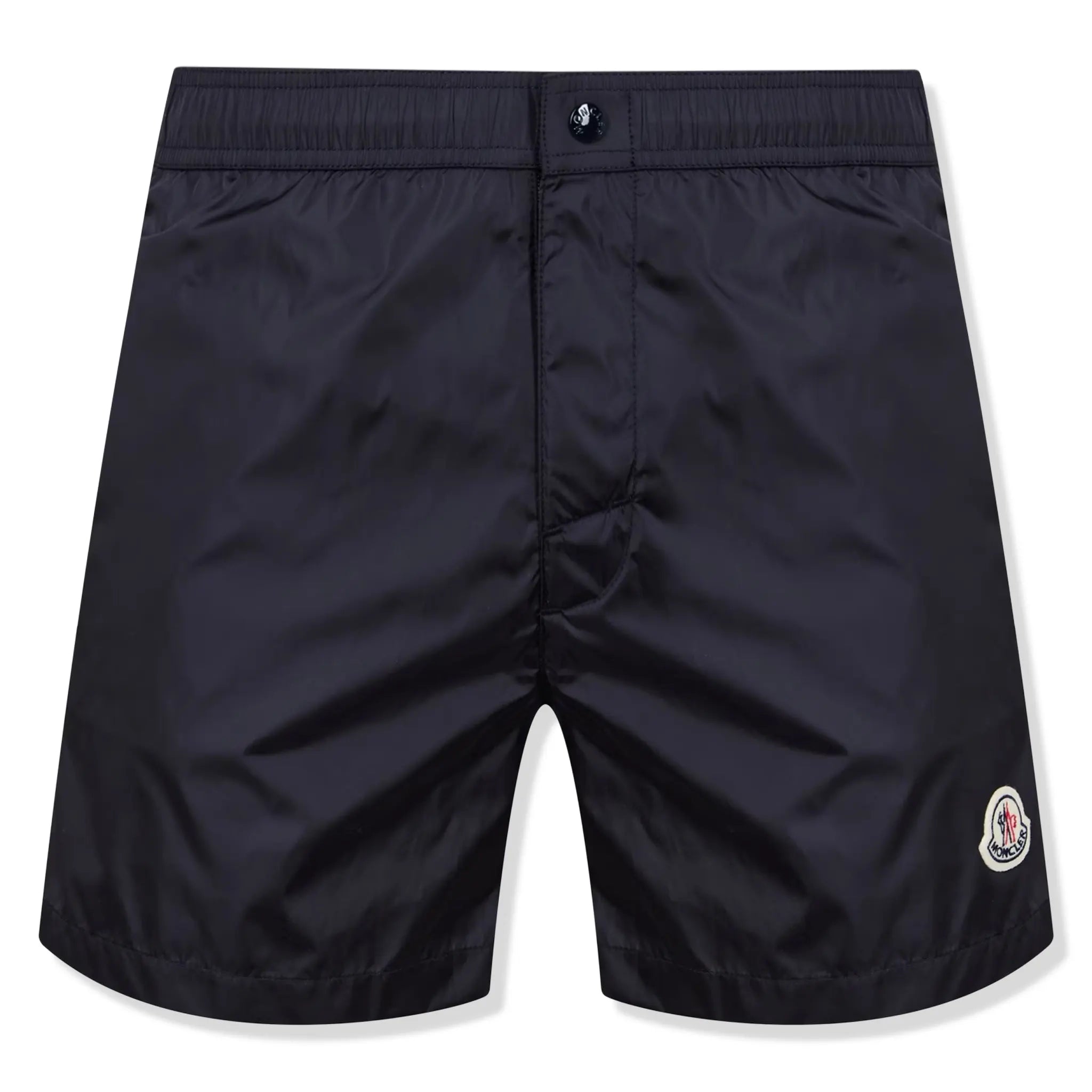 Front view of Moncler SN43 Navy Blue Swim Shorts 2C0000453326