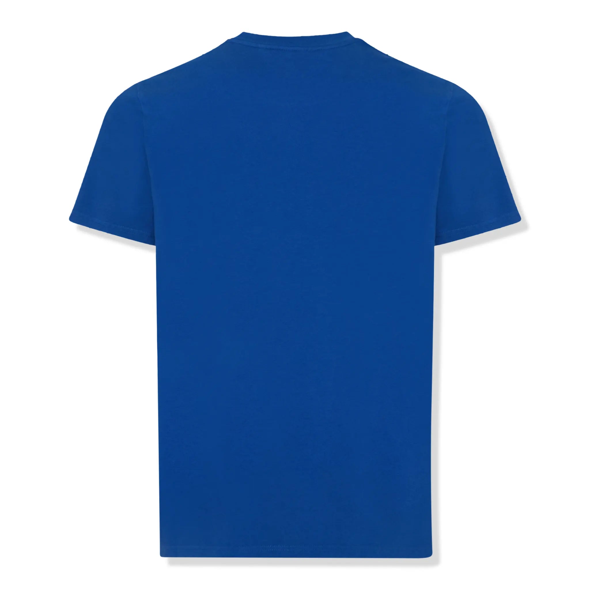 Back view of Moncler SN44 Patched Logo Short Sleeve Blue T Shirt MC17TMH6BLUS2AAA00