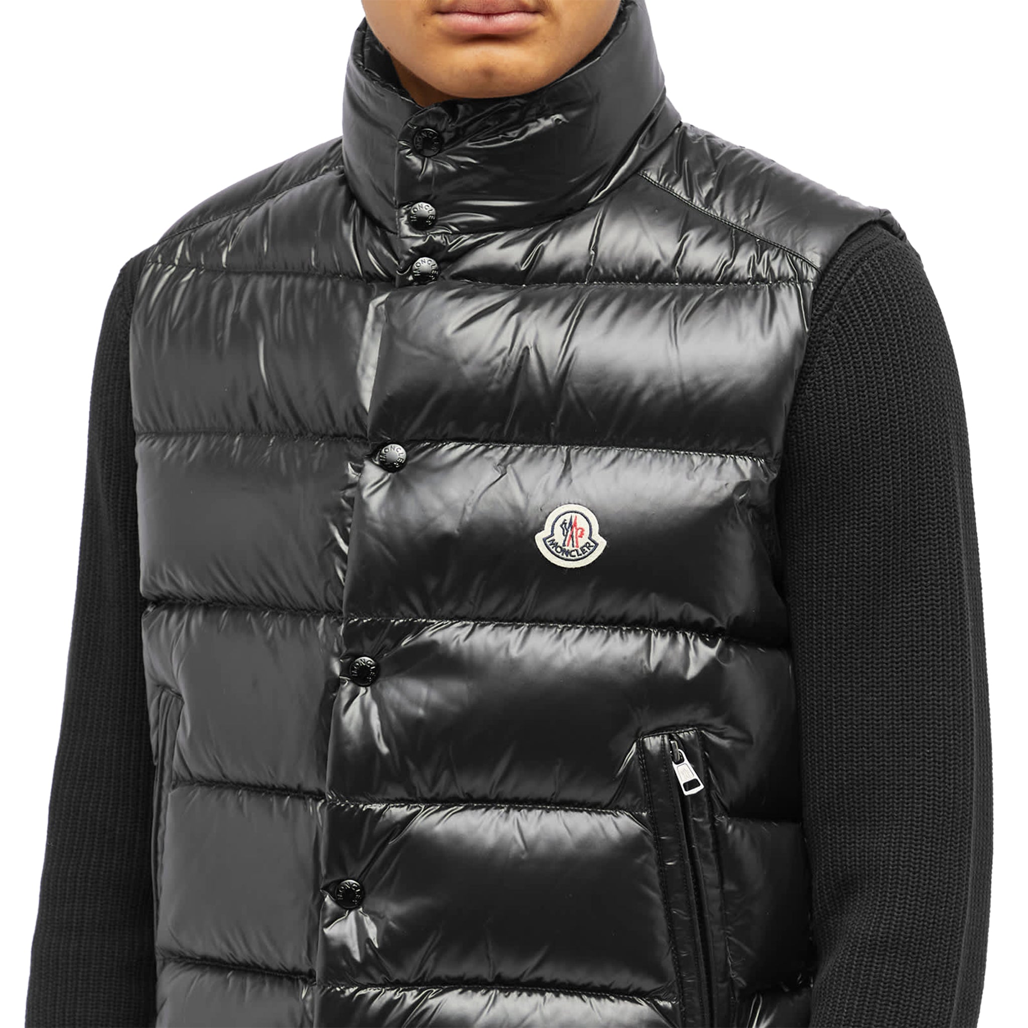 Detailed View of Moncler Tibb Down Black Gilet K20911A0009668950999