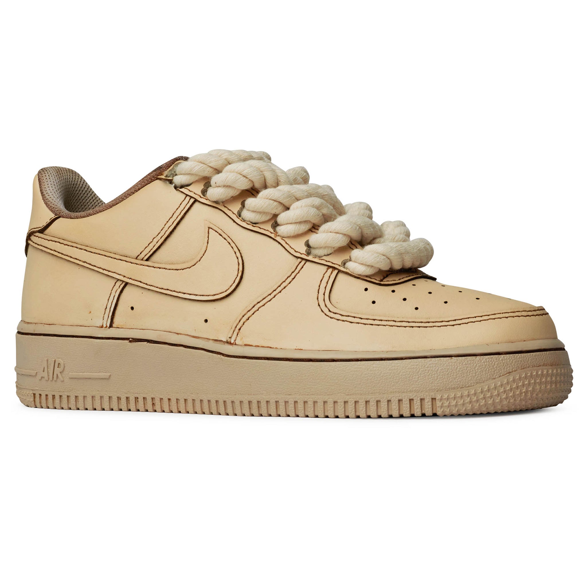 Front side view of Nike Air Force 1 Low Rope Lace Coffee CW2288-111