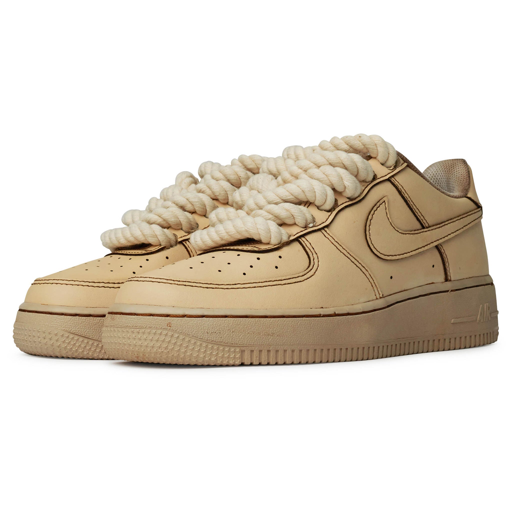 Front view of Nike Air Force 1 Low Rope Lace Coffee CW2288-111