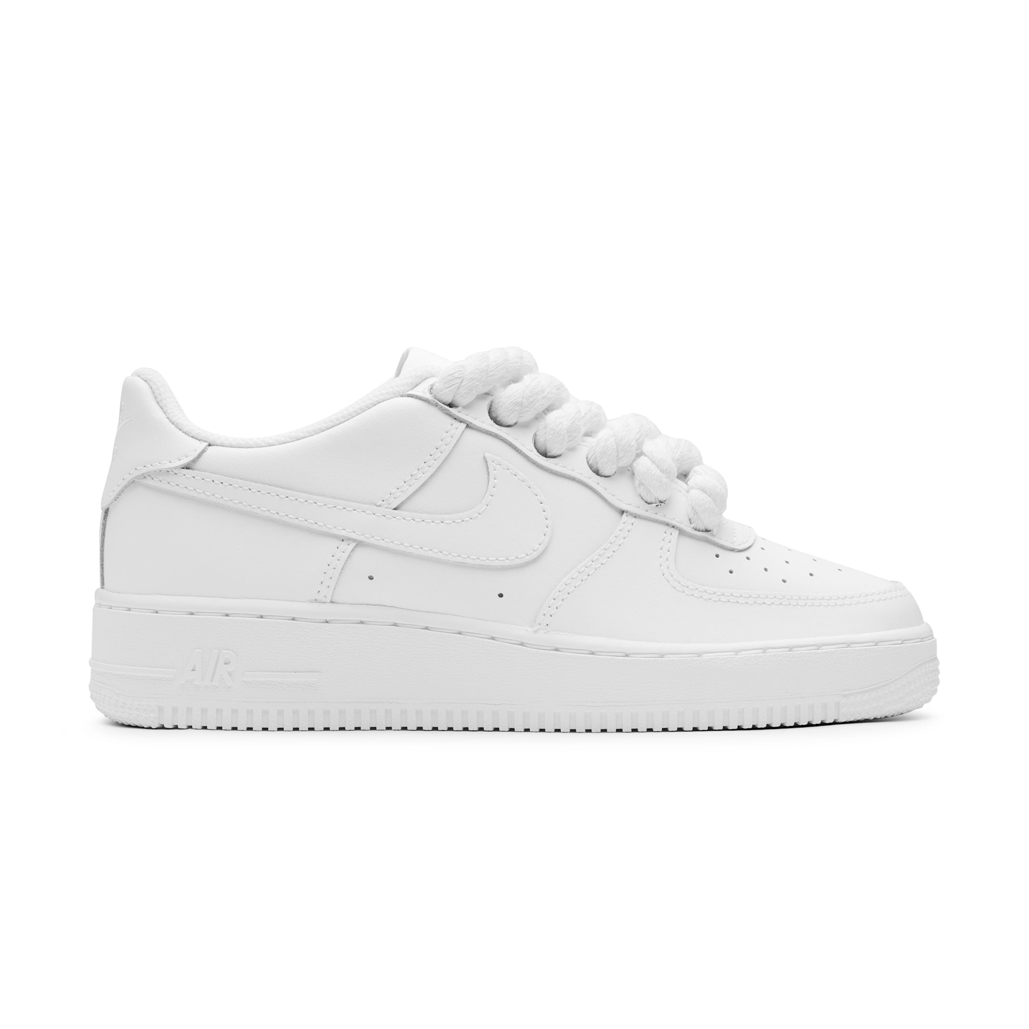 Nike Air Force 1 Low Rope Lace White (GS) – Crepslocker