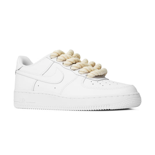 Nike Air Force 1 Low Rope Lace White Cream (GS)