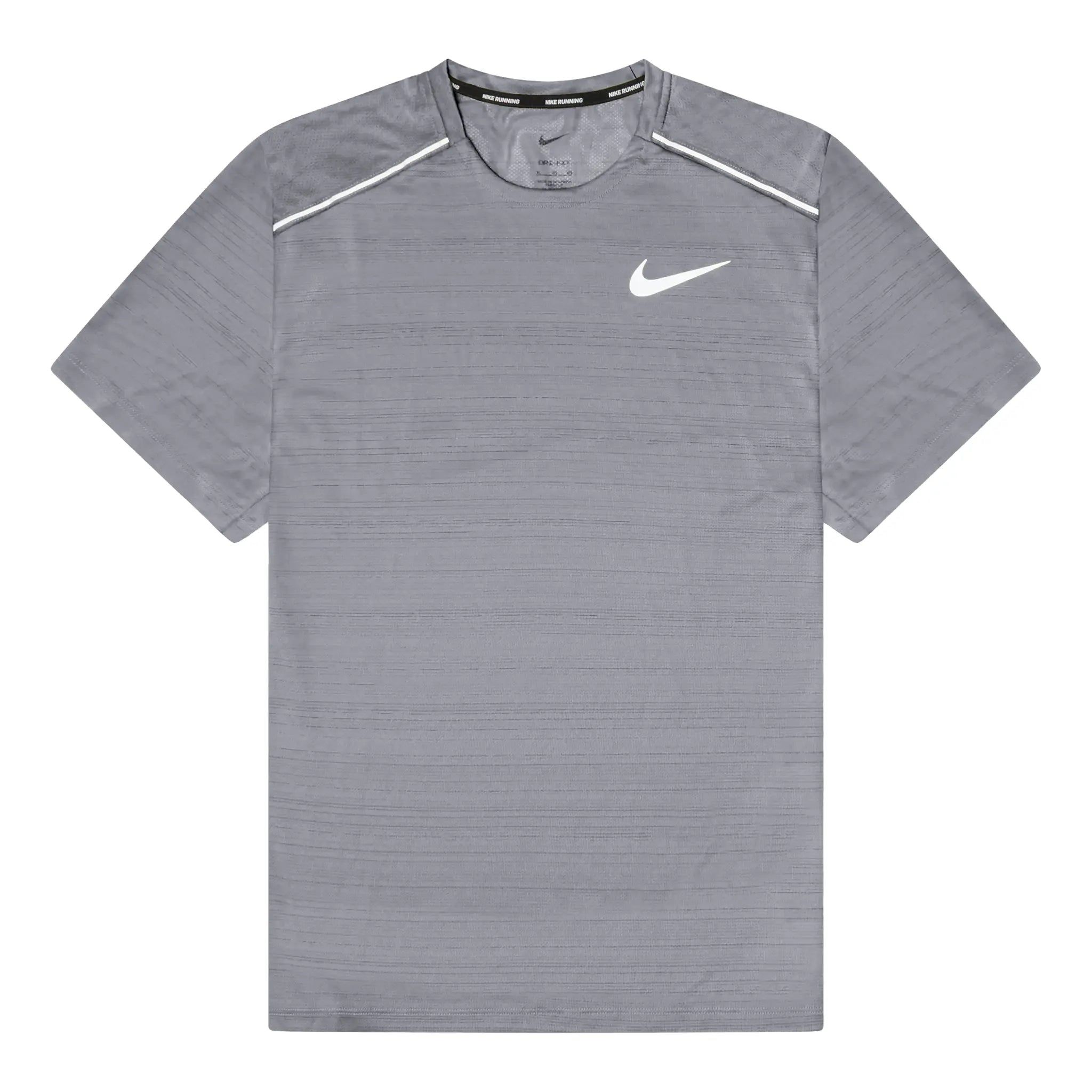 Nike Dri FIT 1.0 Grey Miler Running T Shirt AJ7565 085