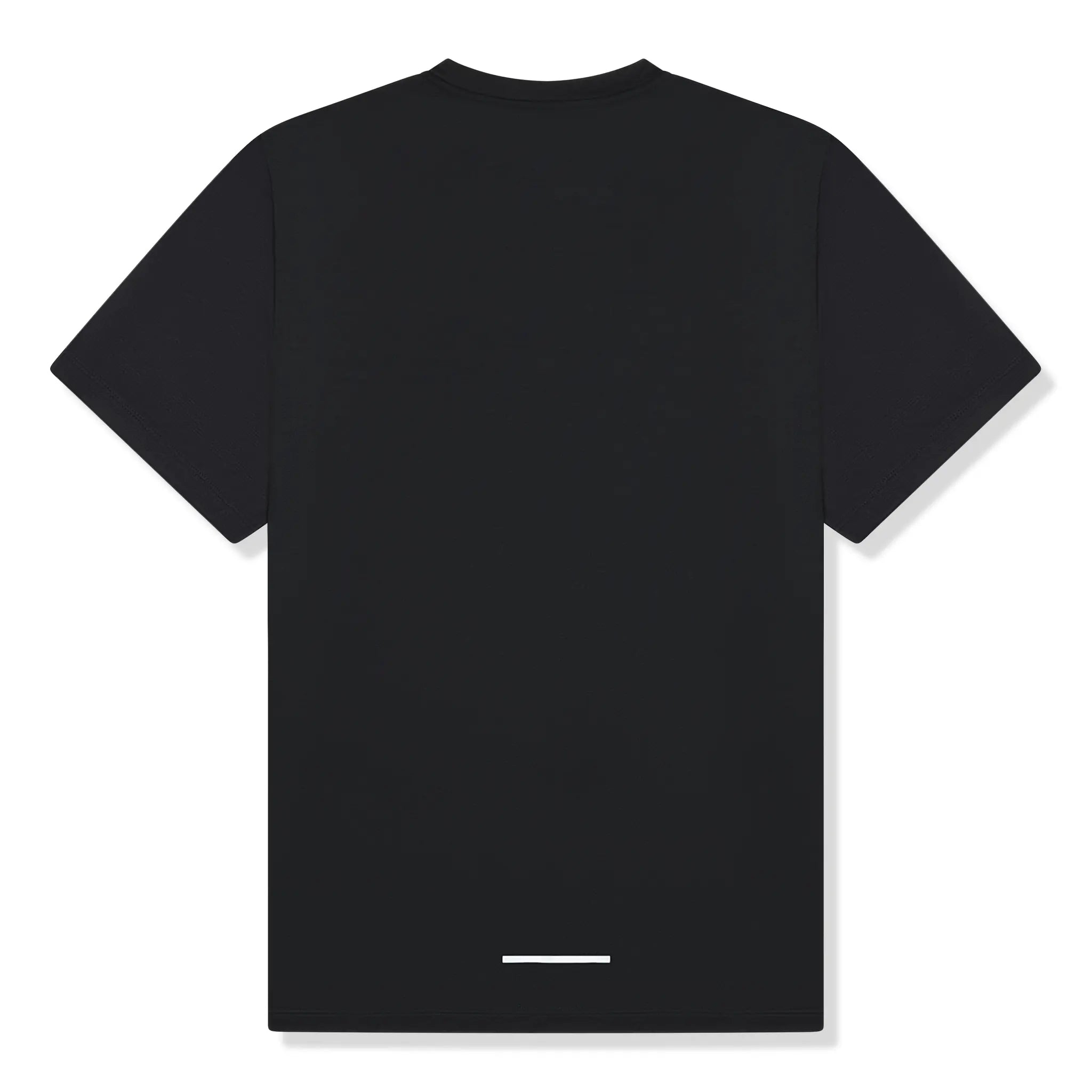 Back view of Nike Dri-FIT Black Miler Running T Shirt AJ7566-010